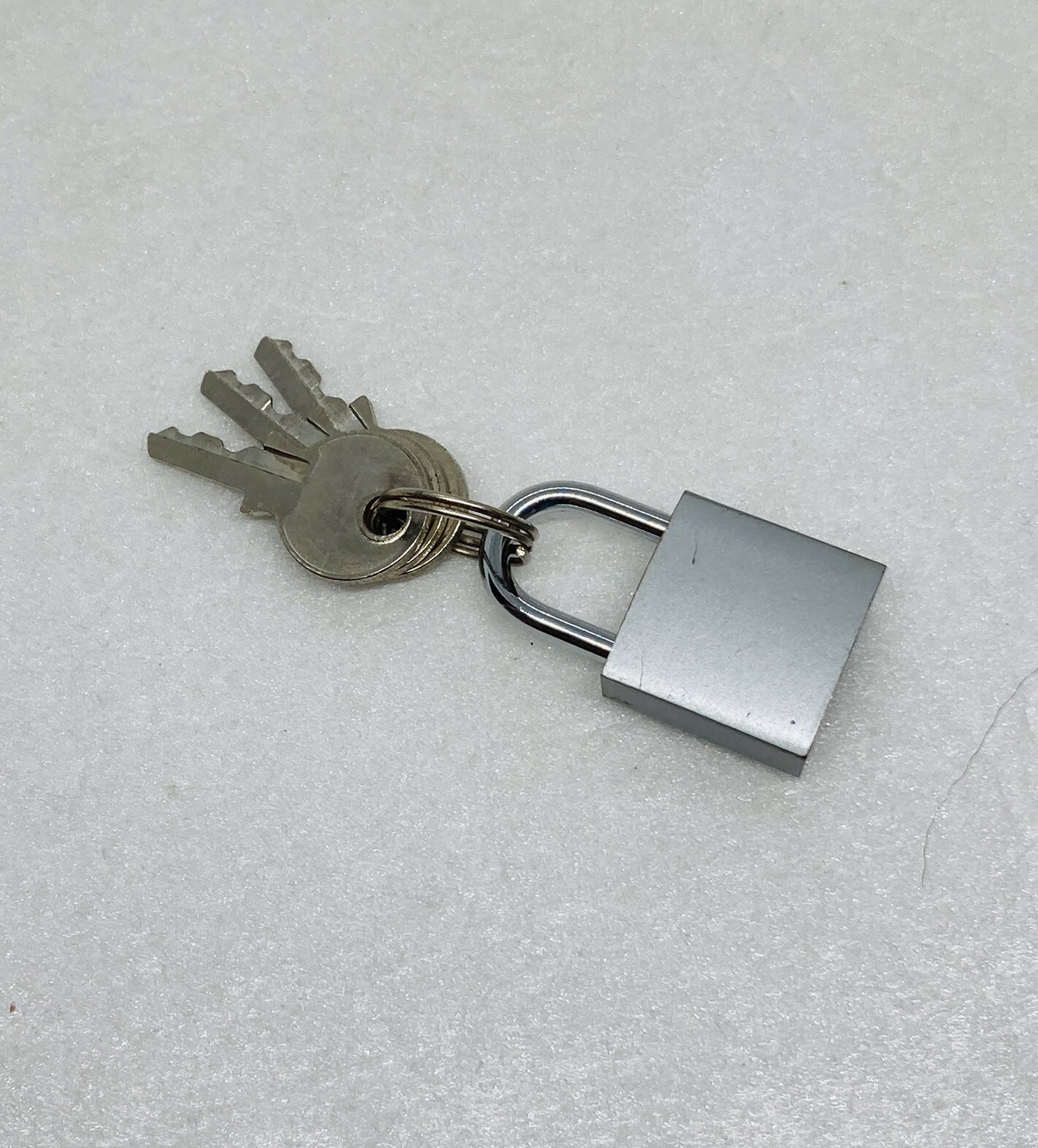 Vintage Brass Silver Tone Padlock Backpack Travel Luggage Lock Bag 1.75” 18