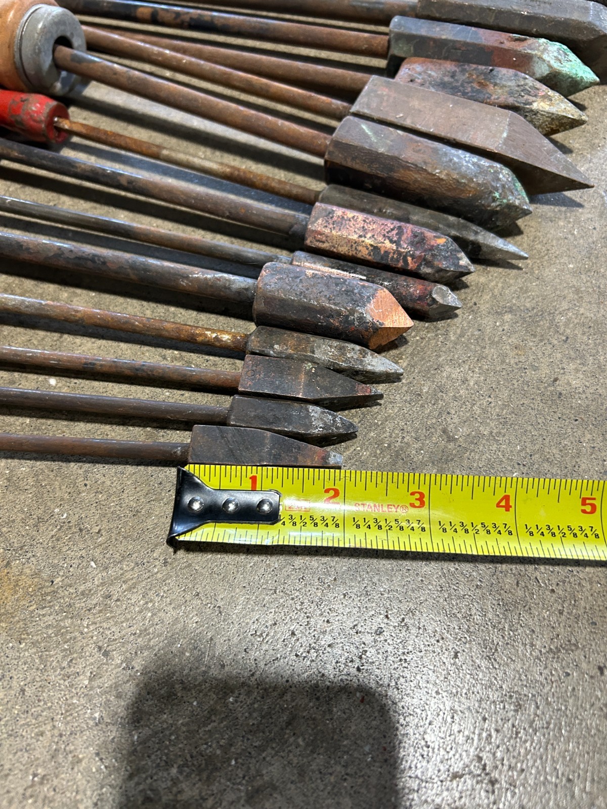 Vintage Soldering Iron Tools Copper Tip Wood Handle Soldering Lead Stained Glass