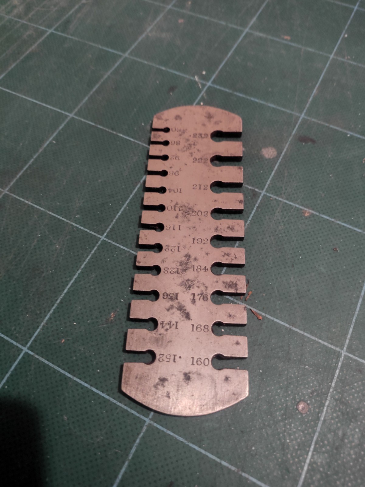 A W Baker Of Warrington 1905 Imperial Standard Wire Size Gauge Tool