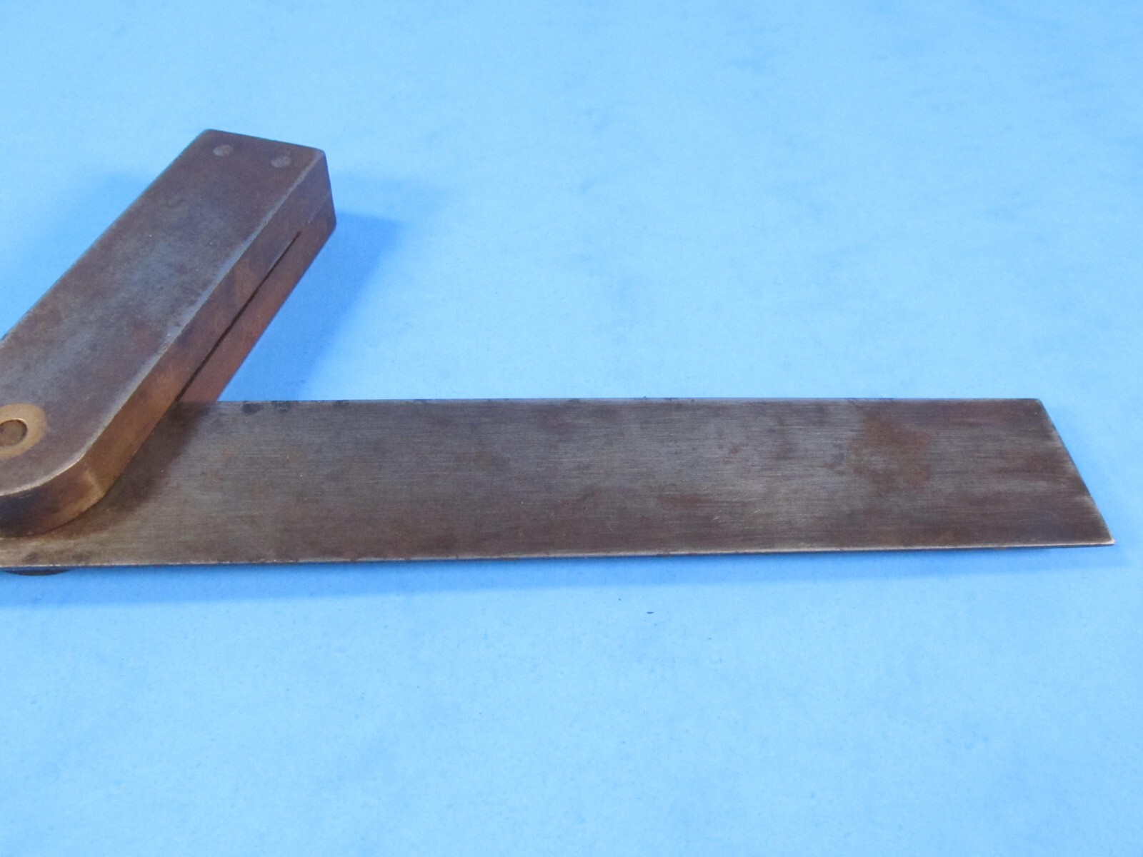 unusual Buck coach maker’s bevel gauge w/ 3-3/8″ handle & captive 12″ blade
