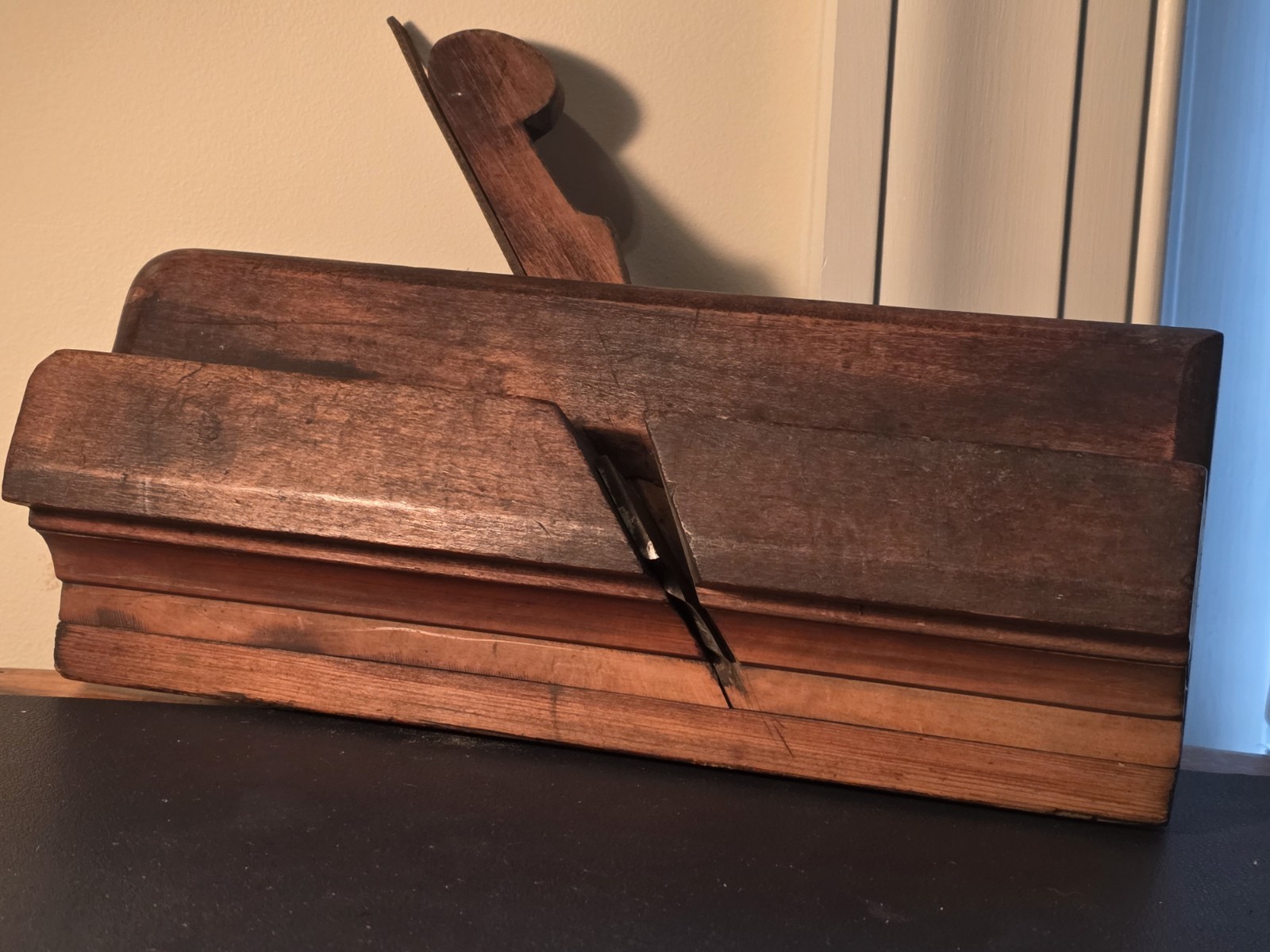 VTG Newton 18th Century Heavy Boxed Wood Moulding Plane INV#109