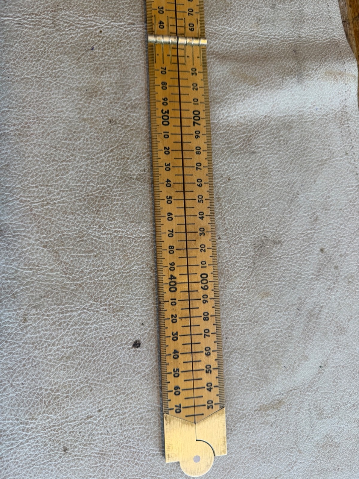 Vintage Rabone Chesterman Boxwood & Brass Folding Ruler No 1161