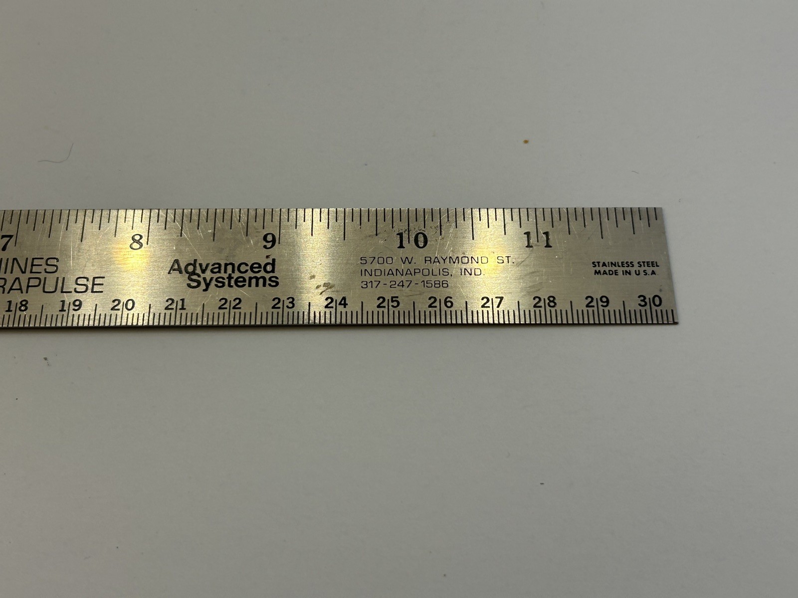 Vtg Executive Union Carbide 12″ Stainless Ruler Laser Machines Welding Products