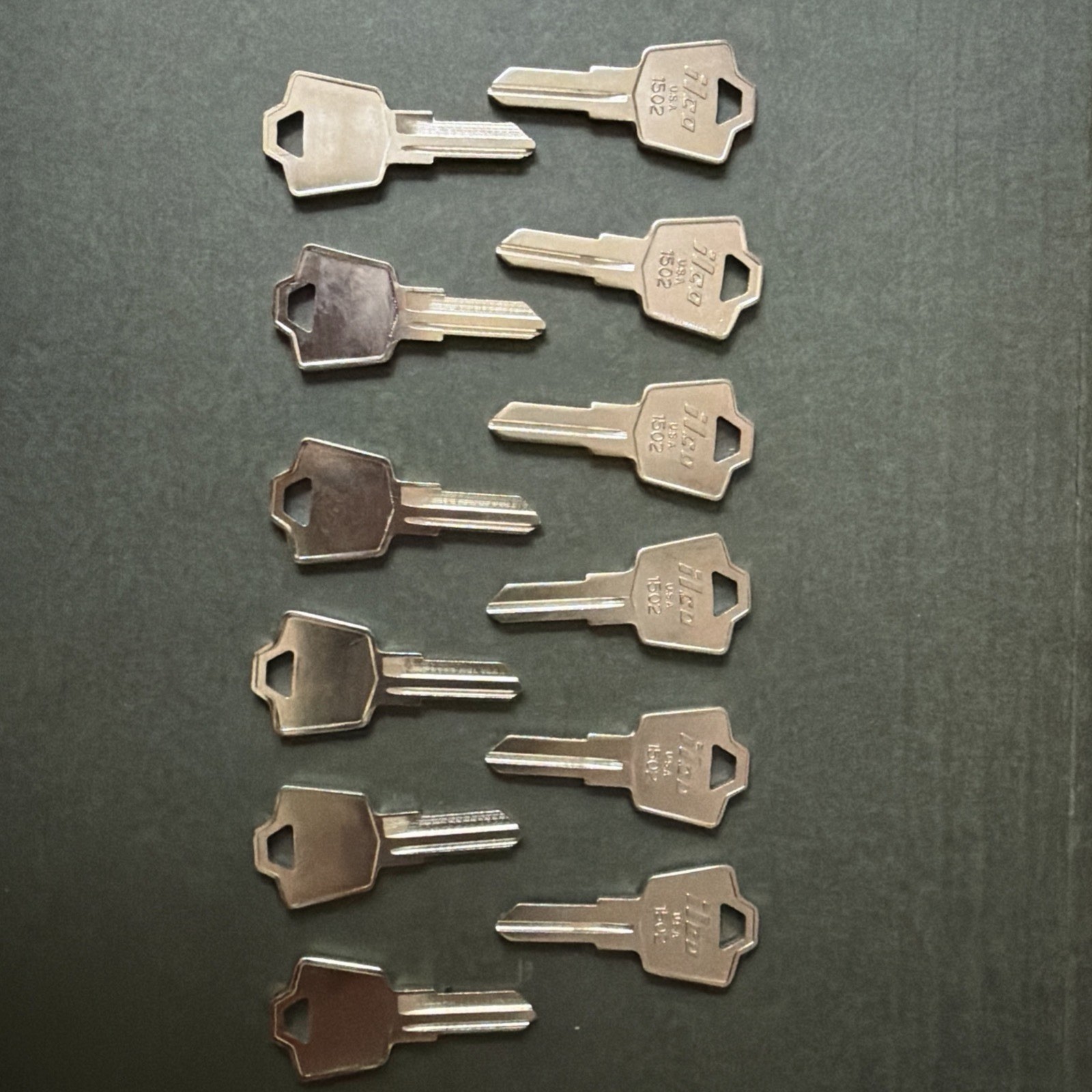 ILCO 1502 KEY BLANK , NEW, 12 PIECES, NICKEL PLATED
