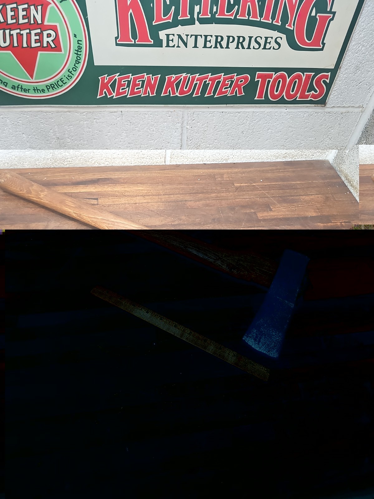 R84- Older modification FALLS CITY head to mortise type axe 3 lb 3 oz