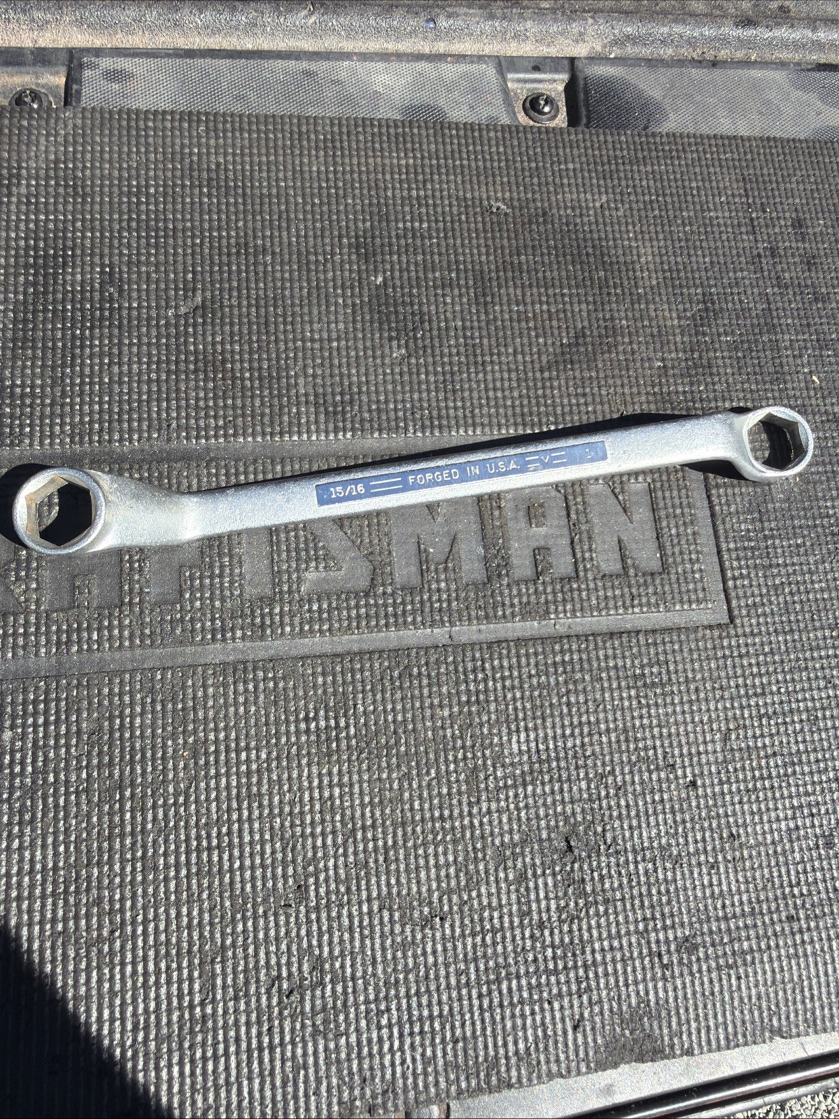 Sears Craftsman Pointy A Logo Double Box End Wrench Six 6 Point Rare 15/16” X 1”