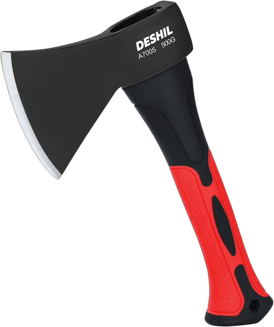 10 Inch Outdoor Hatchet Axe Mini Camping Axe with Sheath-Red | Fiberglass Shock
