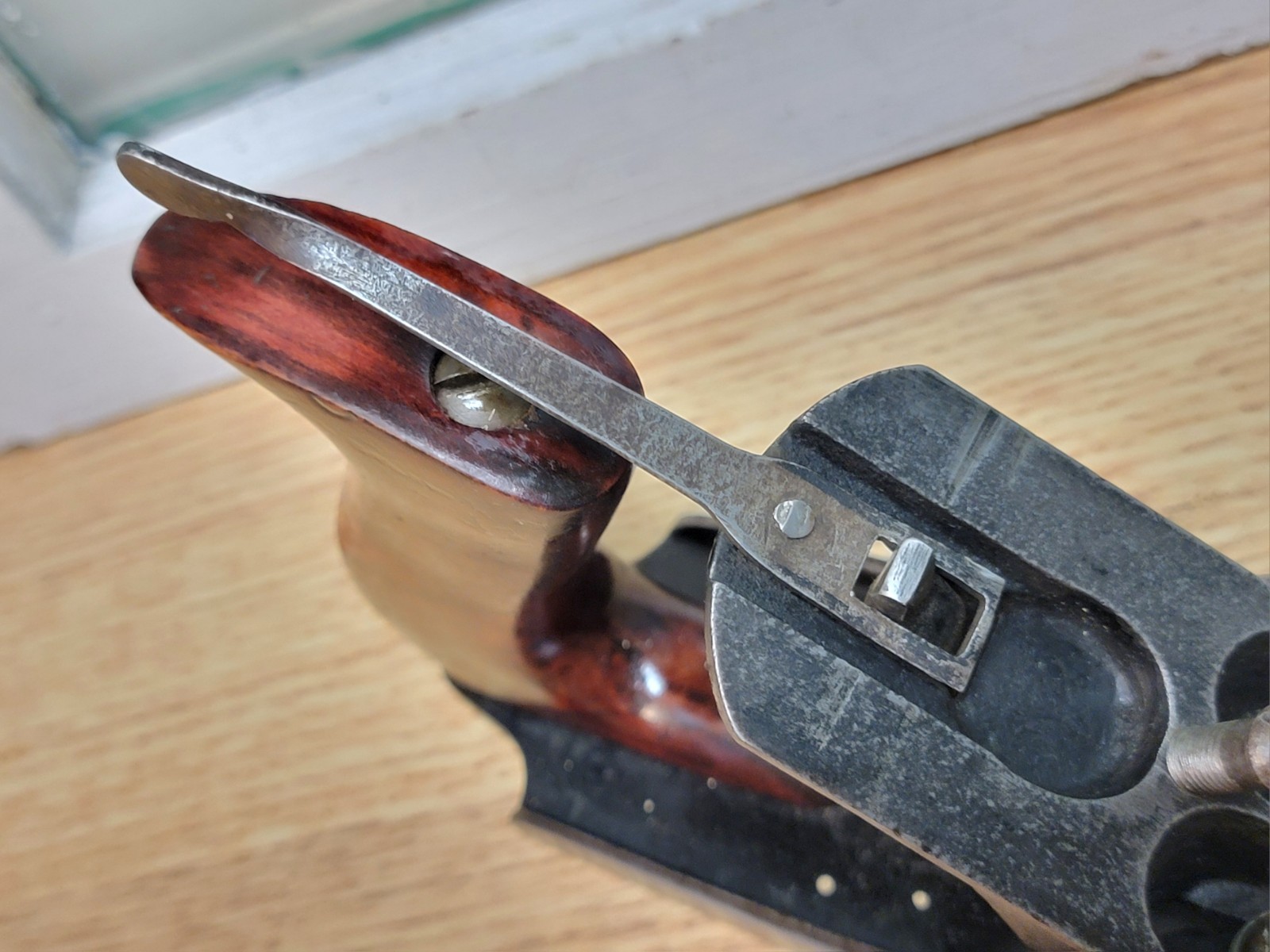 Scarce Birmingham Derby No. 3 Size B Plane Mosher 1889 Patent Caged Lateral