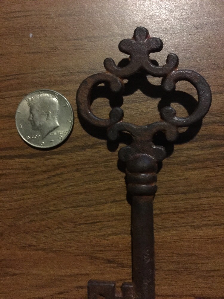 Victorian Master Door Iron Skeleton Key Church Saint Peter Collector Patina GIFT