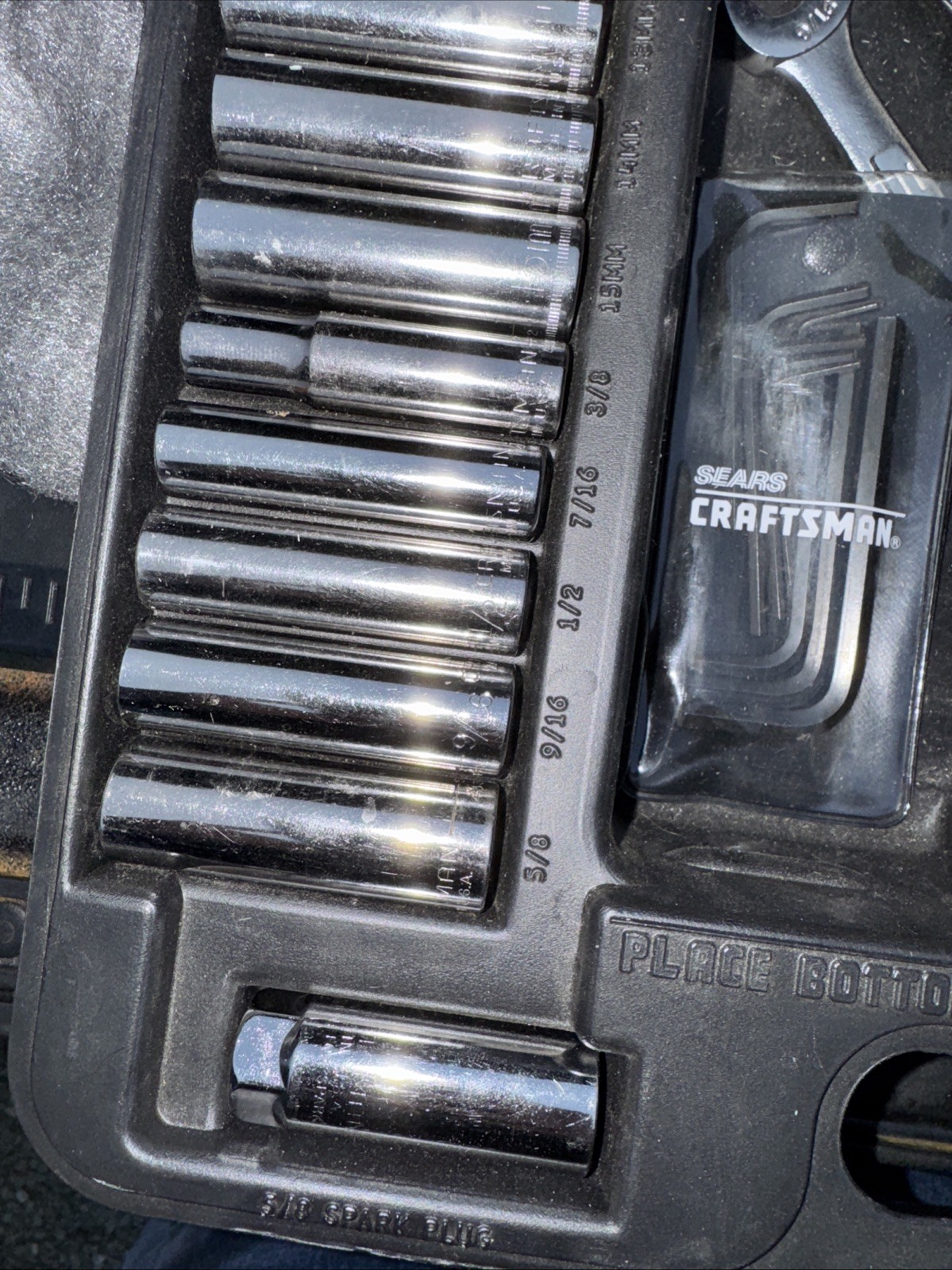 Rare Sears Craftsman USA 120pc Mechanics Tool Set Socket Ratchet 33820 Light Use