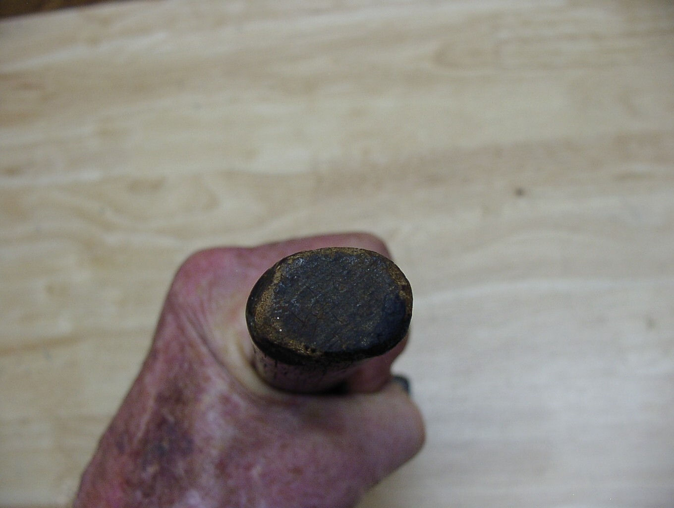 Vntg Unbranded 1lb.2.7oz Cross Peen Hammer,5-3/16″ Head,Use & Wear,L@@K & READ