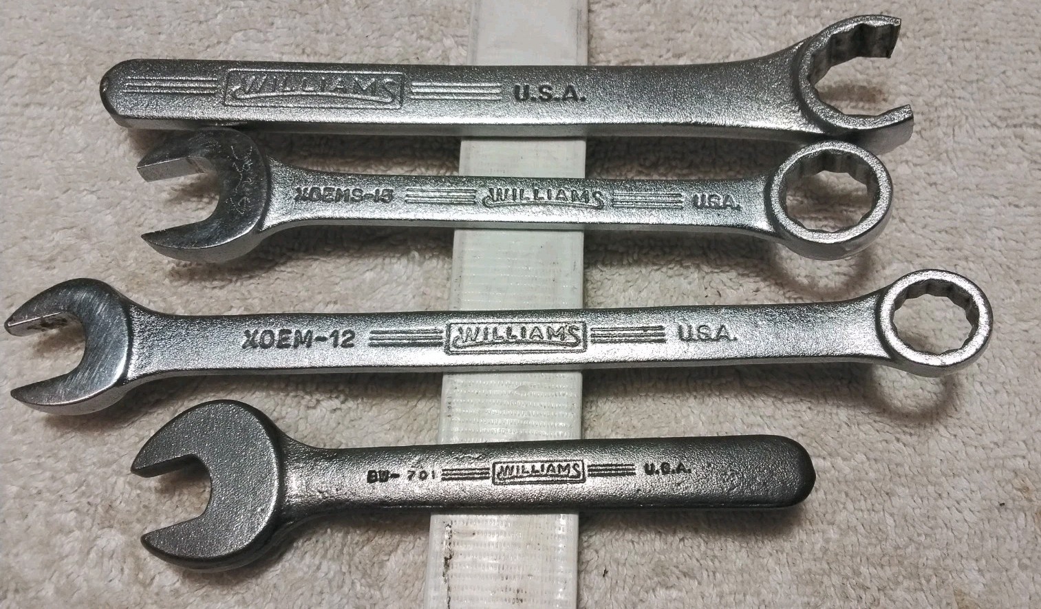 4pc WILLIAMS ” VULCAN ” SAE-METRIC VINTAGE WRENCH SET SAE-METRIC USA 🇺🇸