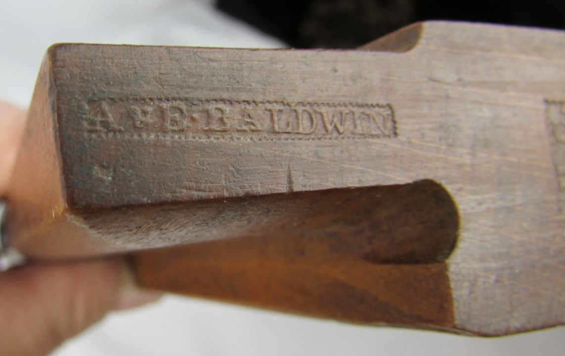 Antique 7/8″ Round (Convex) Molding Plane #12, A & E Baldwin Co., New York