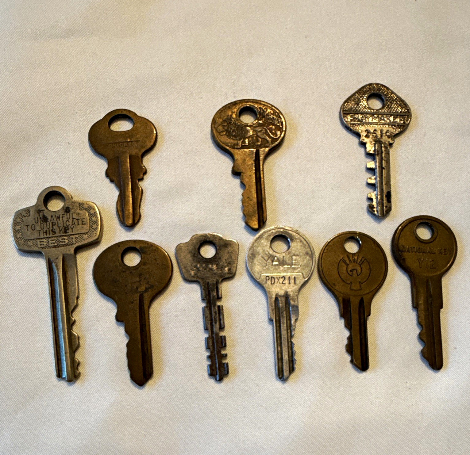 Vintage Antique Key Lot Eagle Lock Slaymaker Yale Chicago National Master