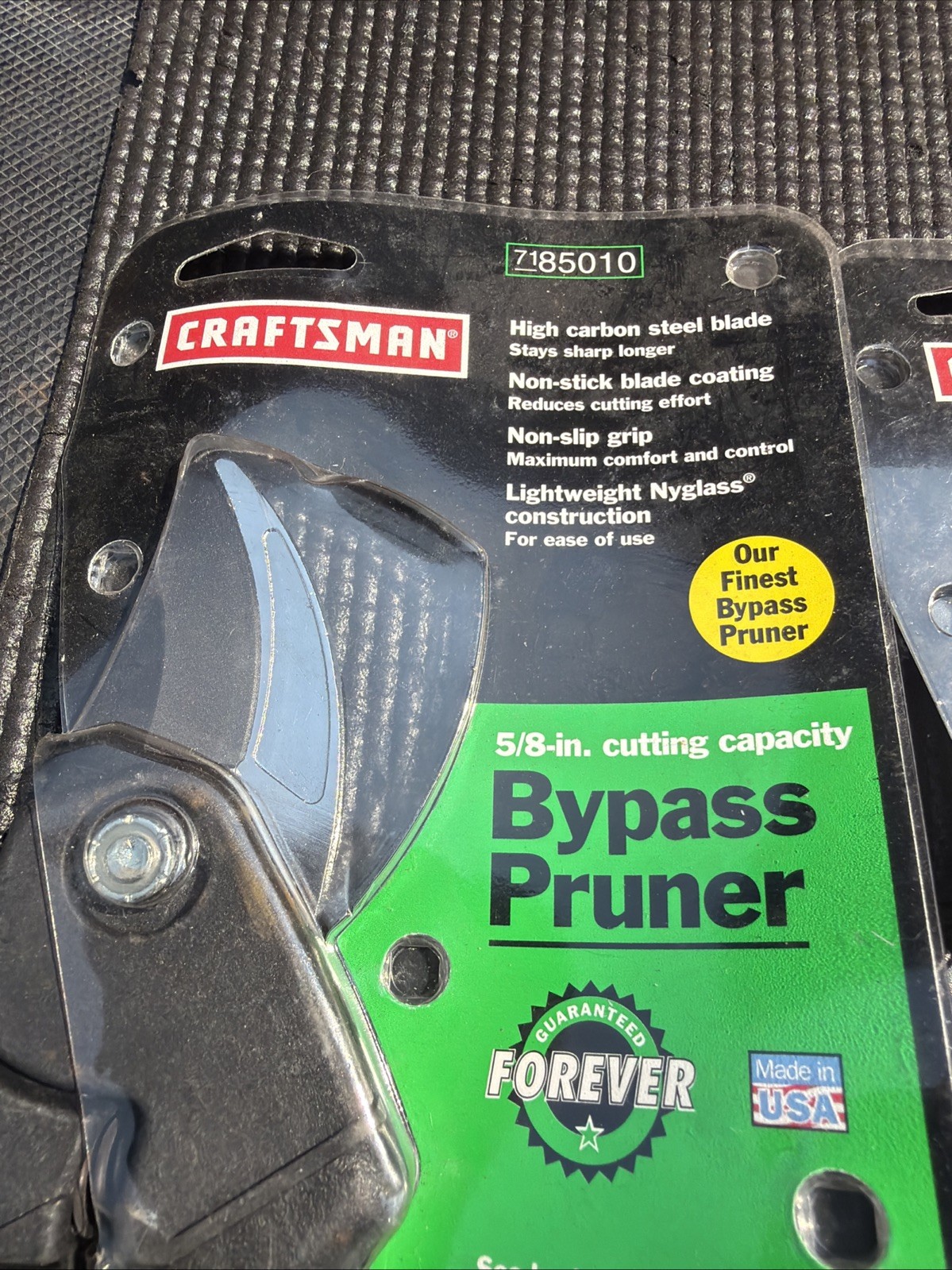 (2) Sears Craftsman USA Lawn Garden Bypass Pruners 85010 Carbon Blade 5/8” Capac