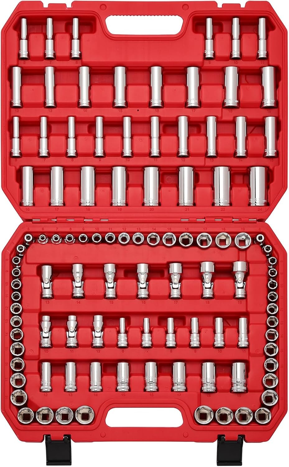 CASOMAN 104pc 3/8 Drive Impact Socket Flex Set