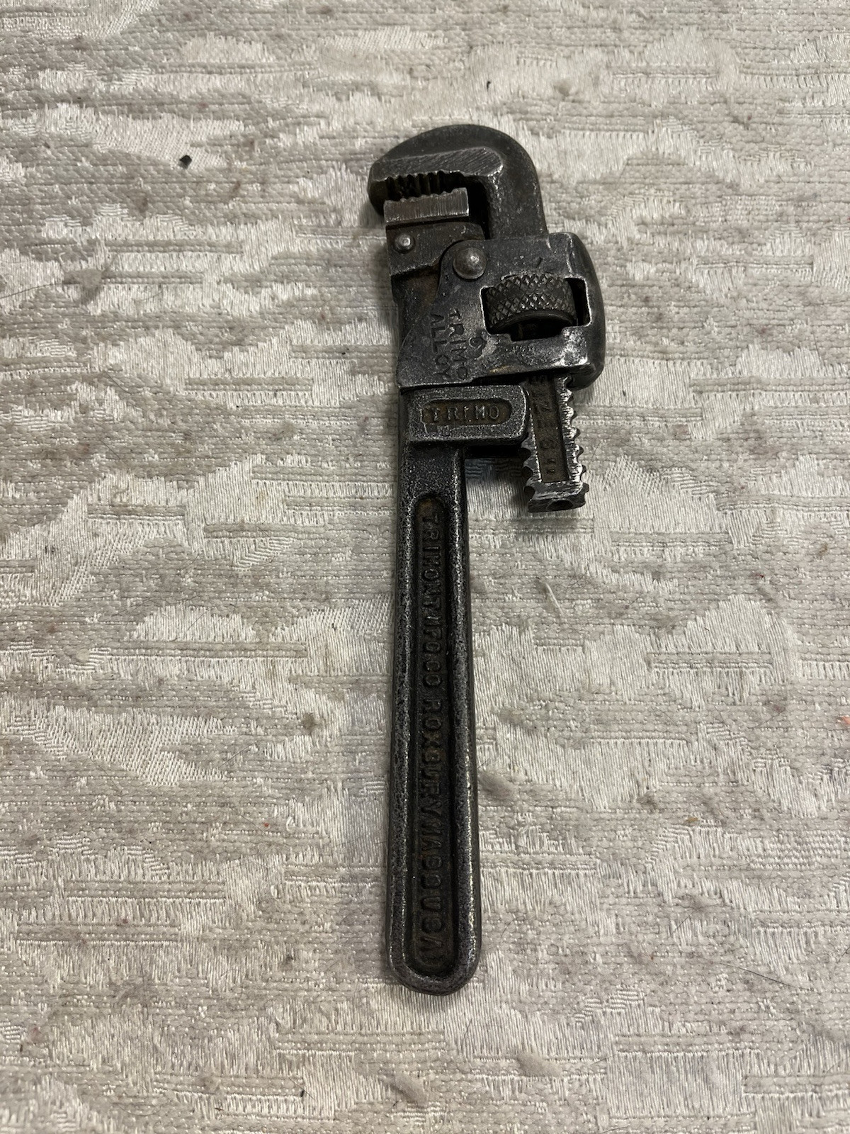 Vintage TRIMO Trimont Mfg Pipe Co. 6” Pipe Wrench Roxbury Mass. USA ~~ 8001