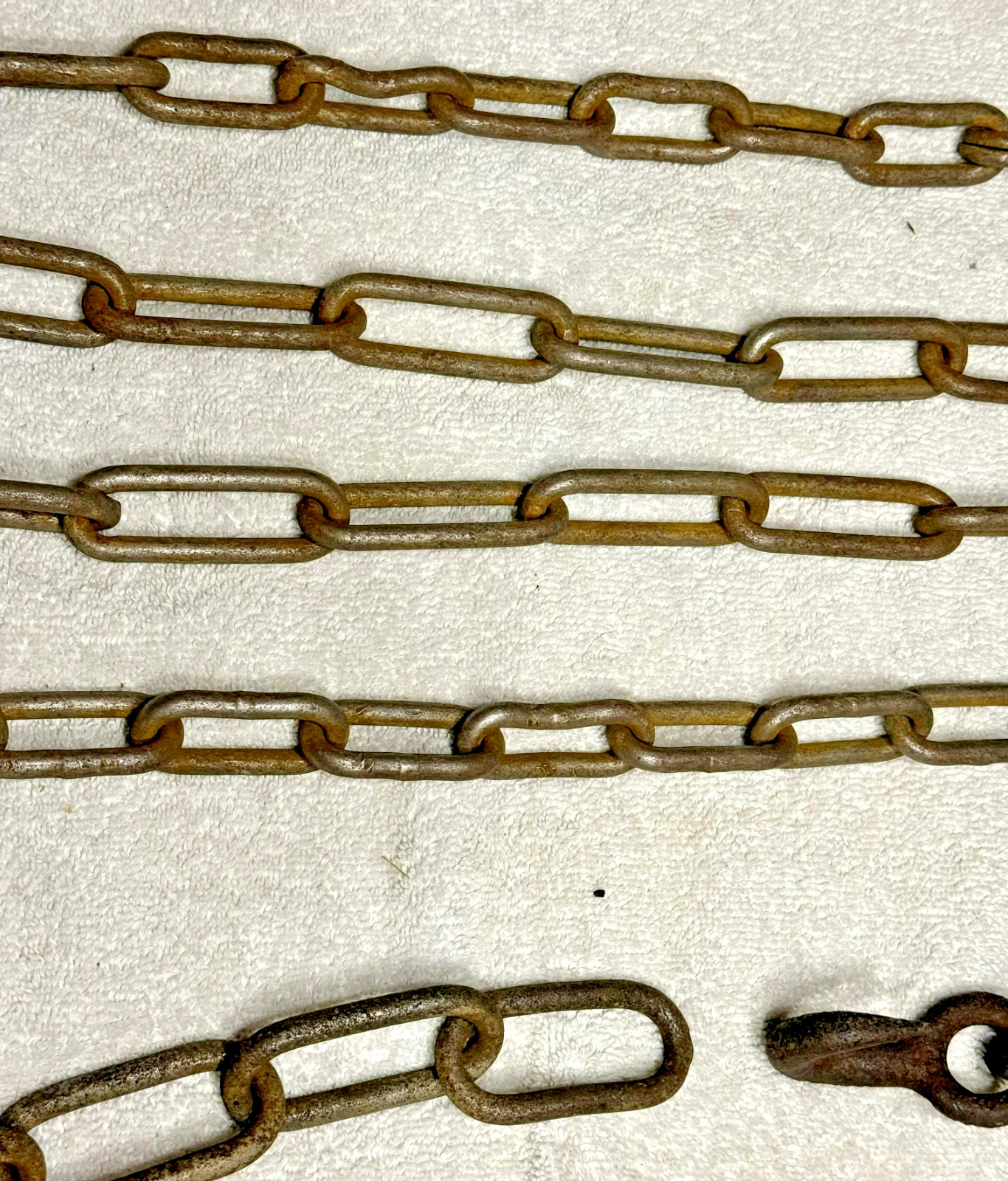 Vintage Chains With Circular Link Ends and Barn Pully