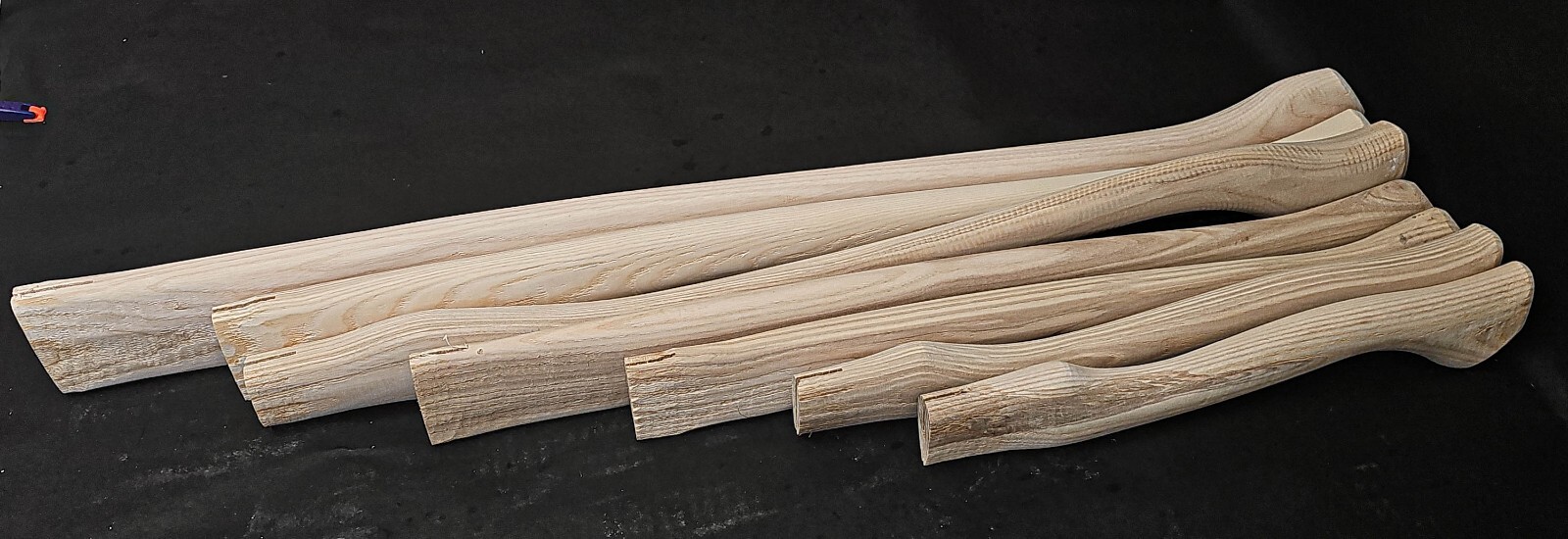 lot of 7 pcs 31,5 – 15,7 inch ( 800 – 400 mm ) Replacement Axe Handle blank