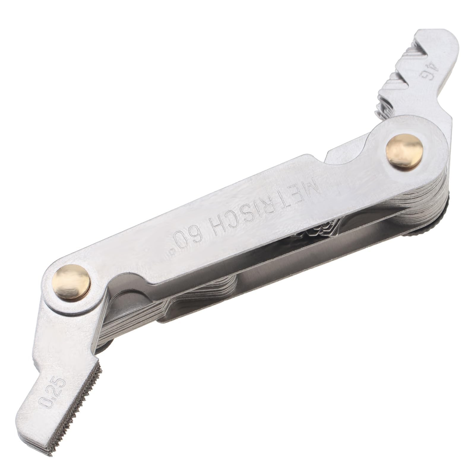 OriGlam Screw Thread Pitch Cutting Gauge Tool, Stainless Steel Metric silver
