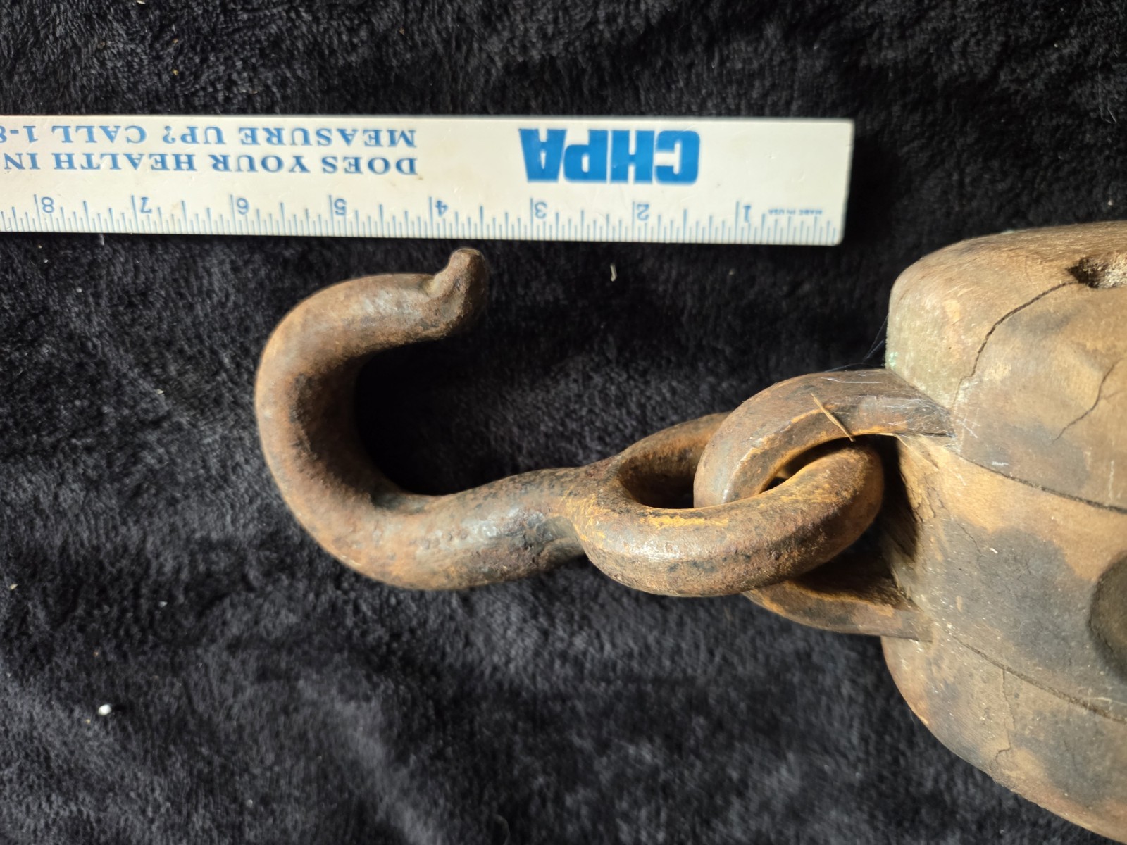 Vintage Antique Wood Steel Pulley – Barn Industrial Primitive Rustic Decor HUGE