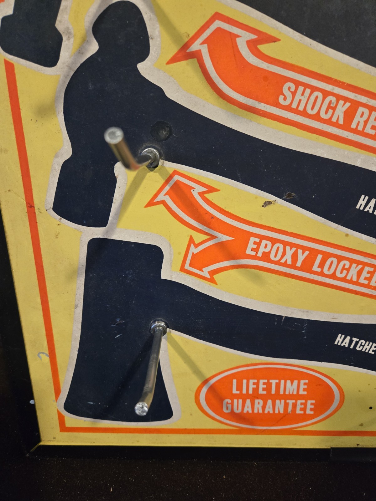 1950s GlobeMaster Store Tool Hammer Axe Display Fiberglass Sign