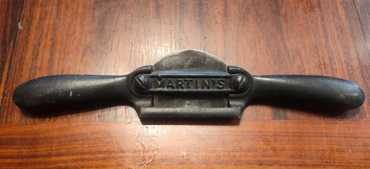 RARE VINTAGE MARTINS MARTIN’S CURVED BOTTOM SPOKESHAVE 10.5″ – MADE IN USA