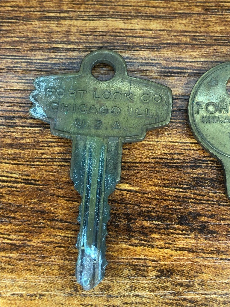 Fort Lock Co 750 – Key – Chicago Illinois – Vintage Key – Brass