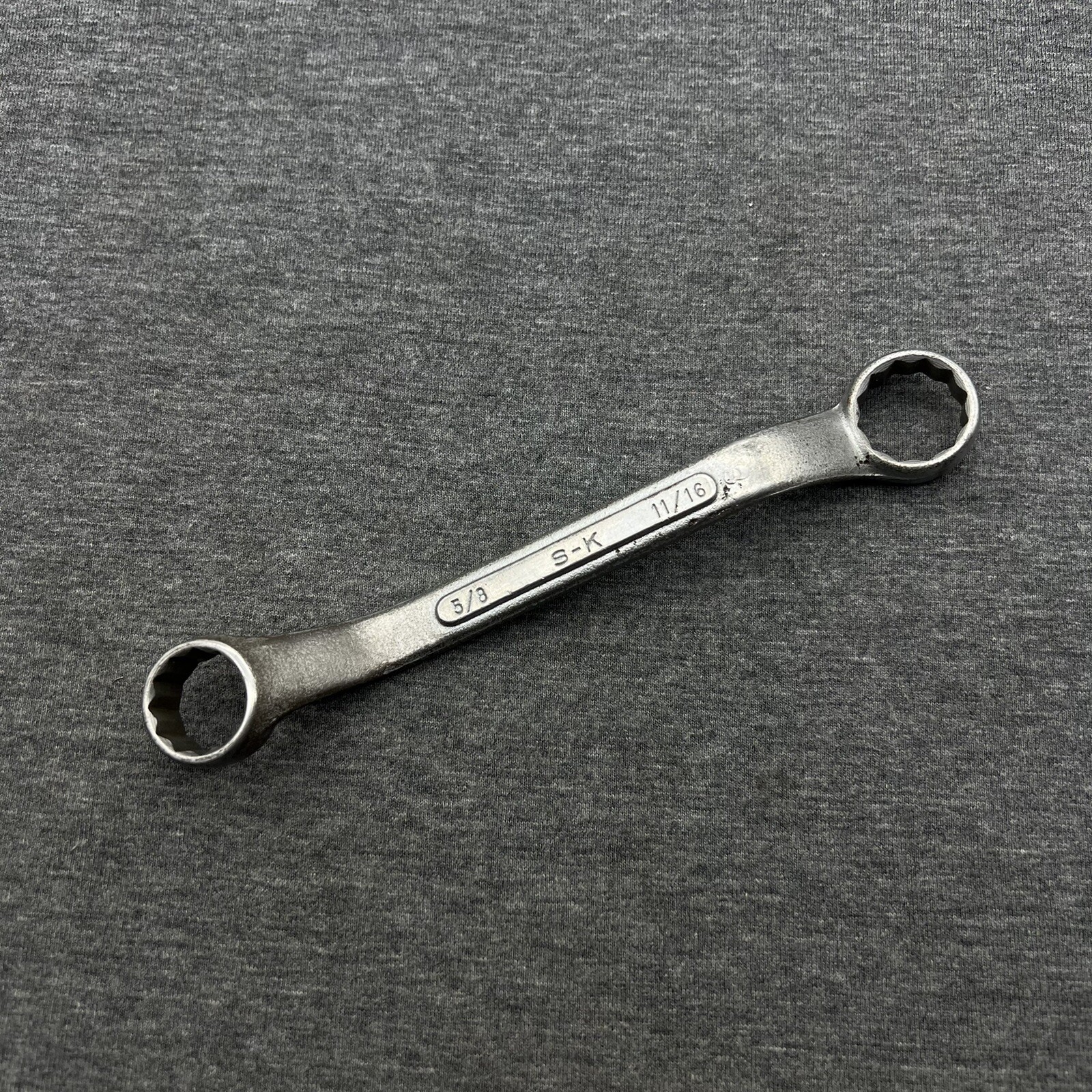 Vintage S-K Double Box End Offset Wrench 5/8″ x 11/16″ SAE 12 Point USA