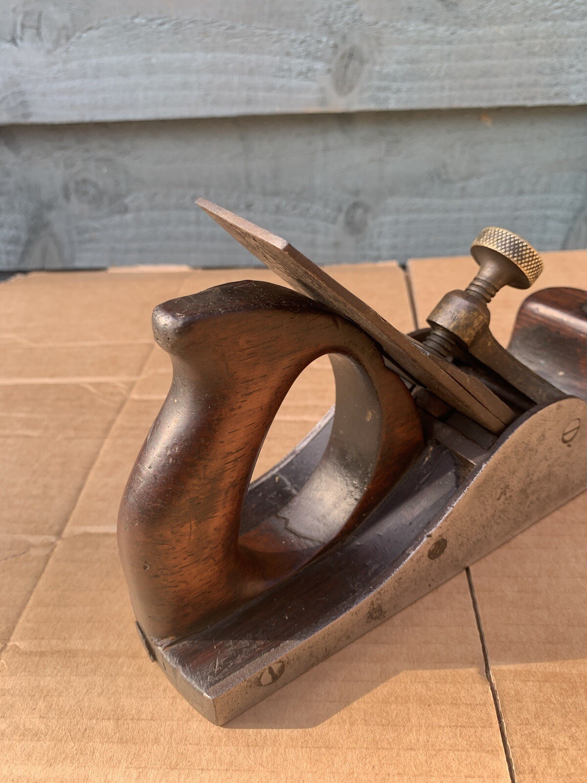 Antique H.Slater rosewood infill smoothing plane vintage tools