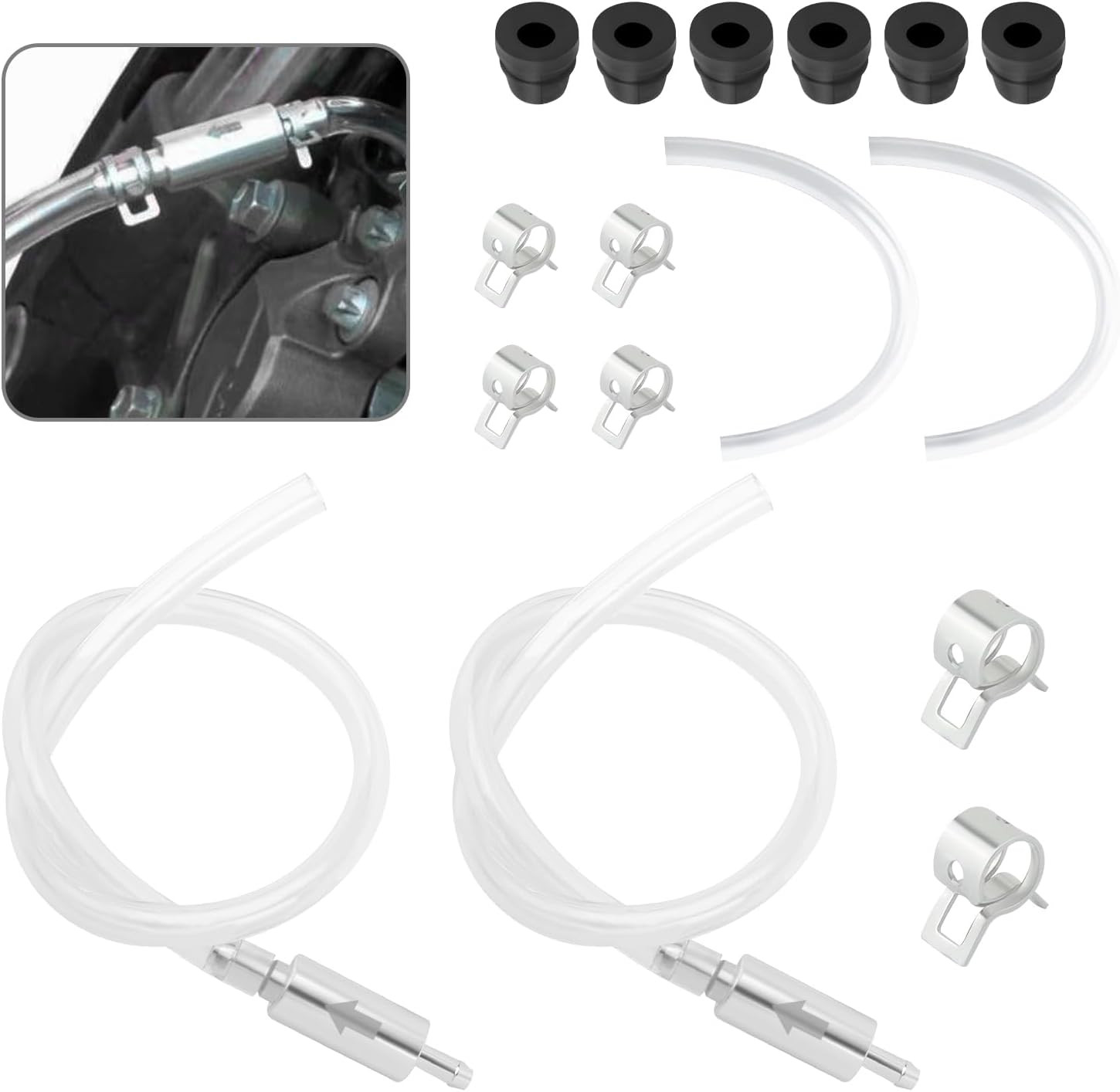 OFBAND 2Set Brake Bleeder Kit,Brake Fluid Bleeder Kit Includes 4PCS Brake Bleede