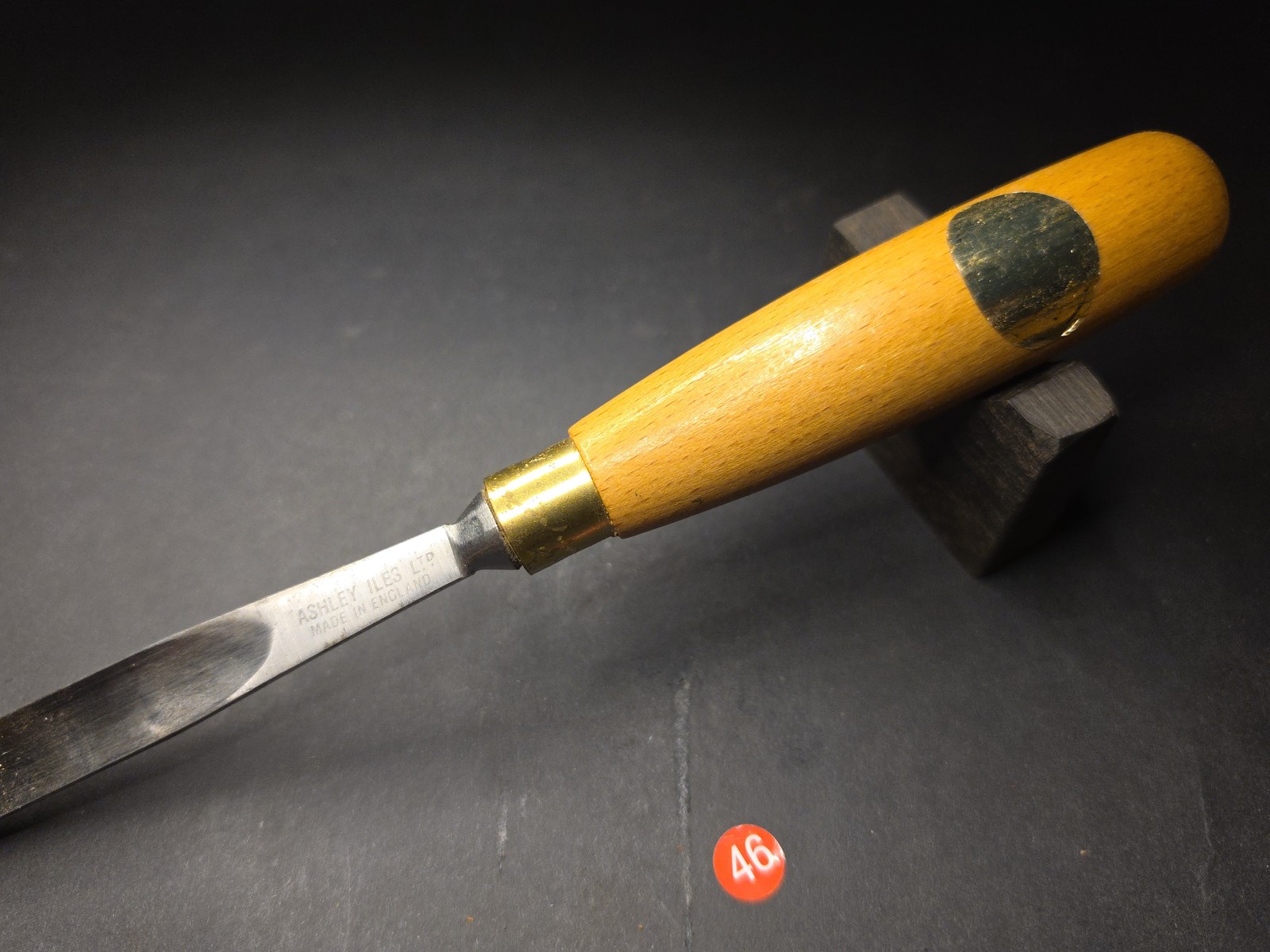 Ashley Iles No 5 Sweep Straight Gouge 1/2 in Cut Wood Carving Chisel England