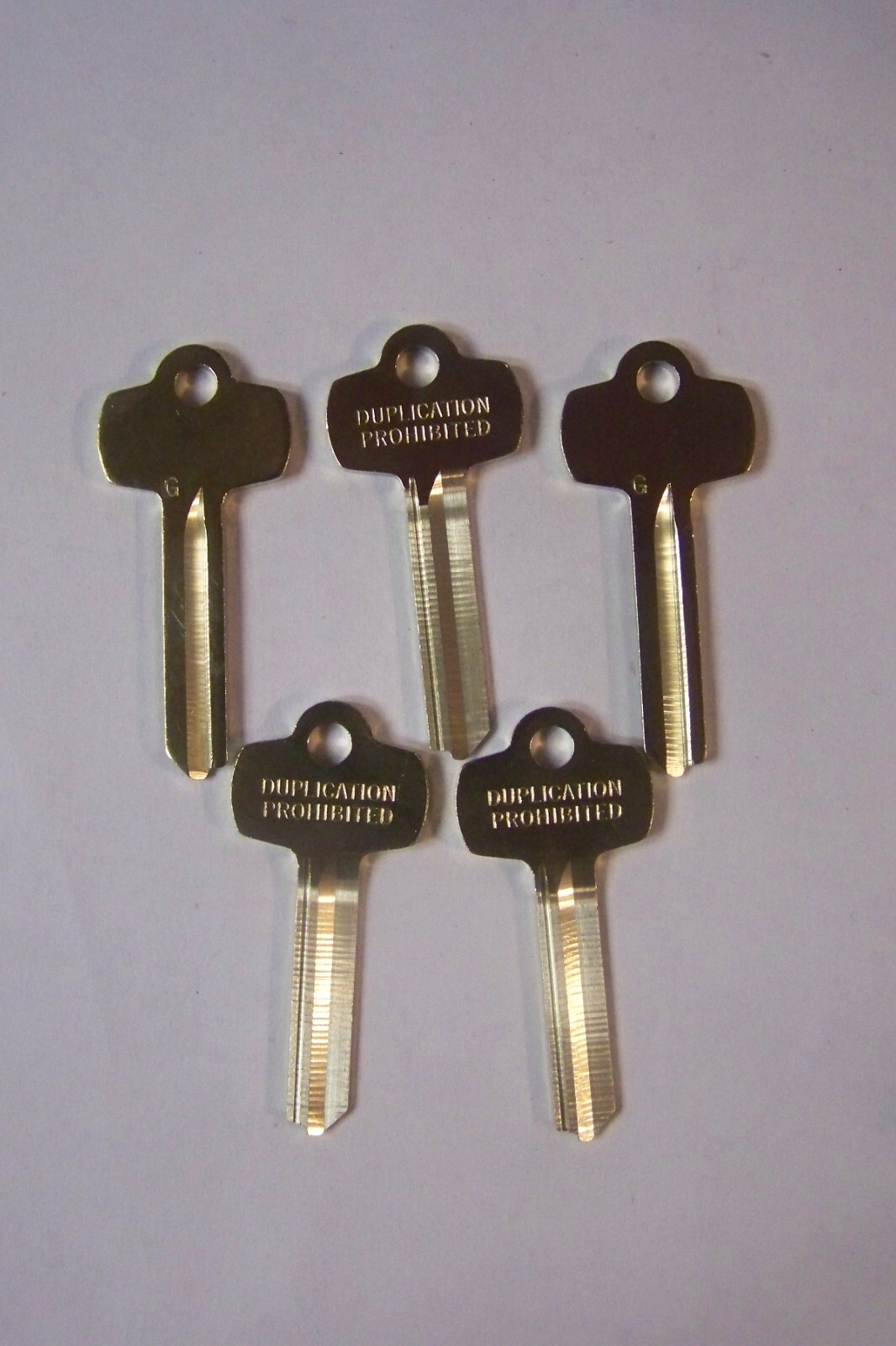 ILCO BEST NICKEL SILVER KEY BLANKS FOR “G” KEYWAY QTY 5