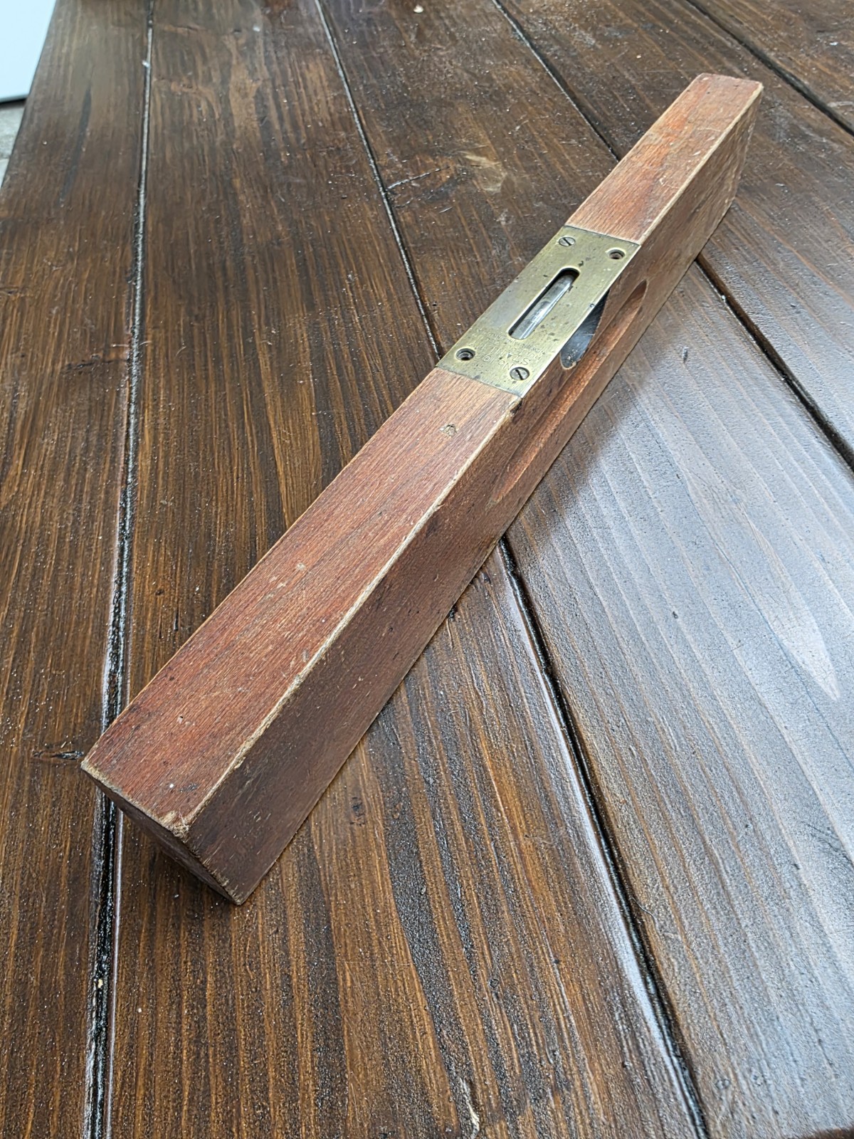 Vintage Stanley No 102 Wood and Brass 12″ Level