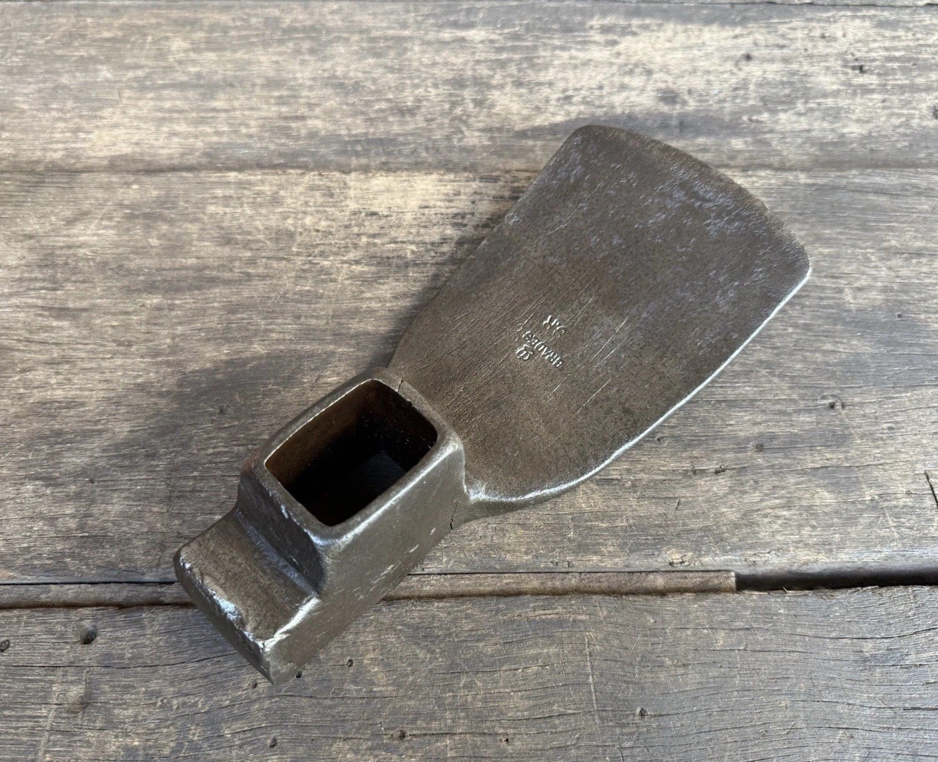 Vintage Brades Crown Stamp Adze Head Carpentry Woodworking Shipwrights Old Tool