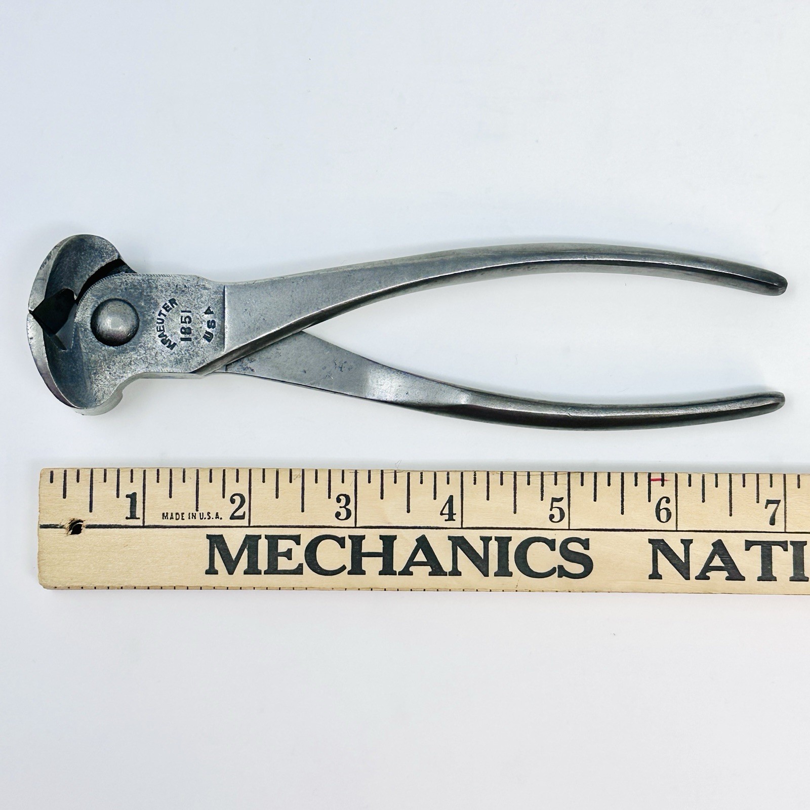 Antique Pair of 7″ Kraeuter Model 1851 Giant End Nippers Pliers – CLEAN / EUC