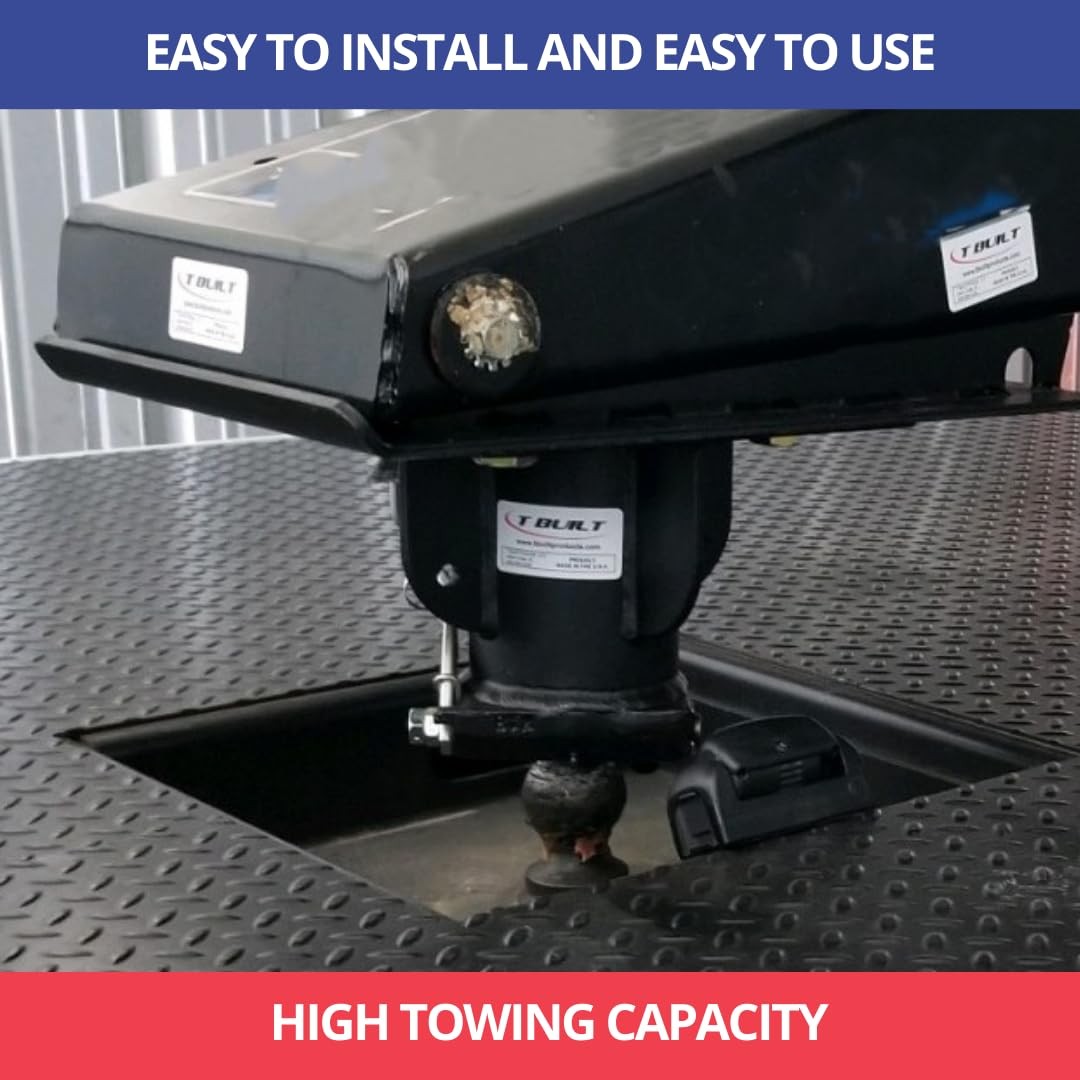 T-Built 5th Wheel to Gooseneck Adapter 15″, Made in USA, Fifth Wheel to Goose…