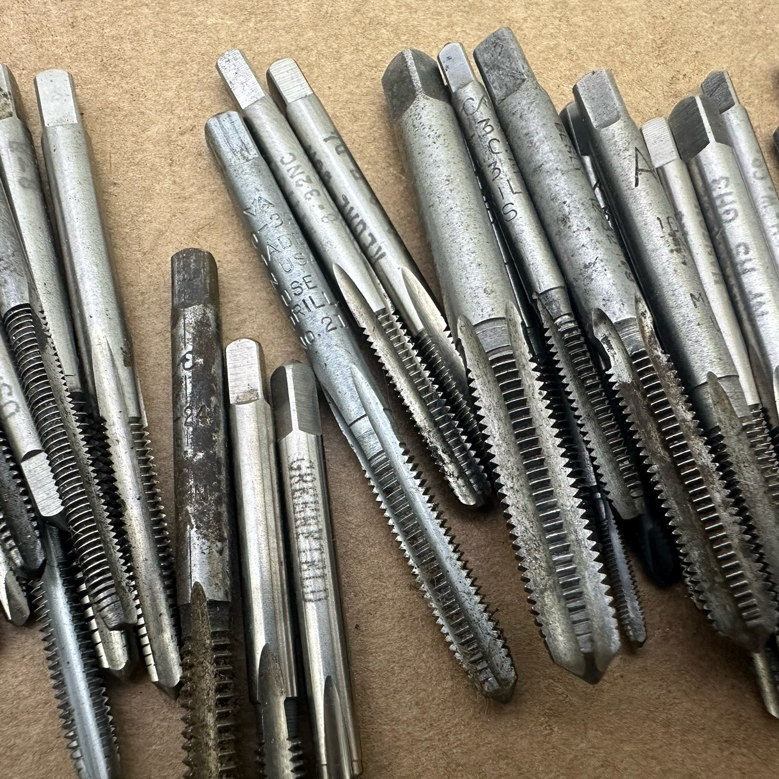 65pc Large Lot Vintage GTD Greenfield Ace Detrioit Taps Tap Mix Sizes Mostly USA