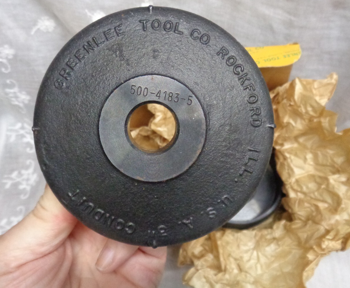 (2) GREENLEE Tool Co. USA ~ AV 1432 / 50044183.5 Conduit Die 3″ / 76.2mm Set NOS