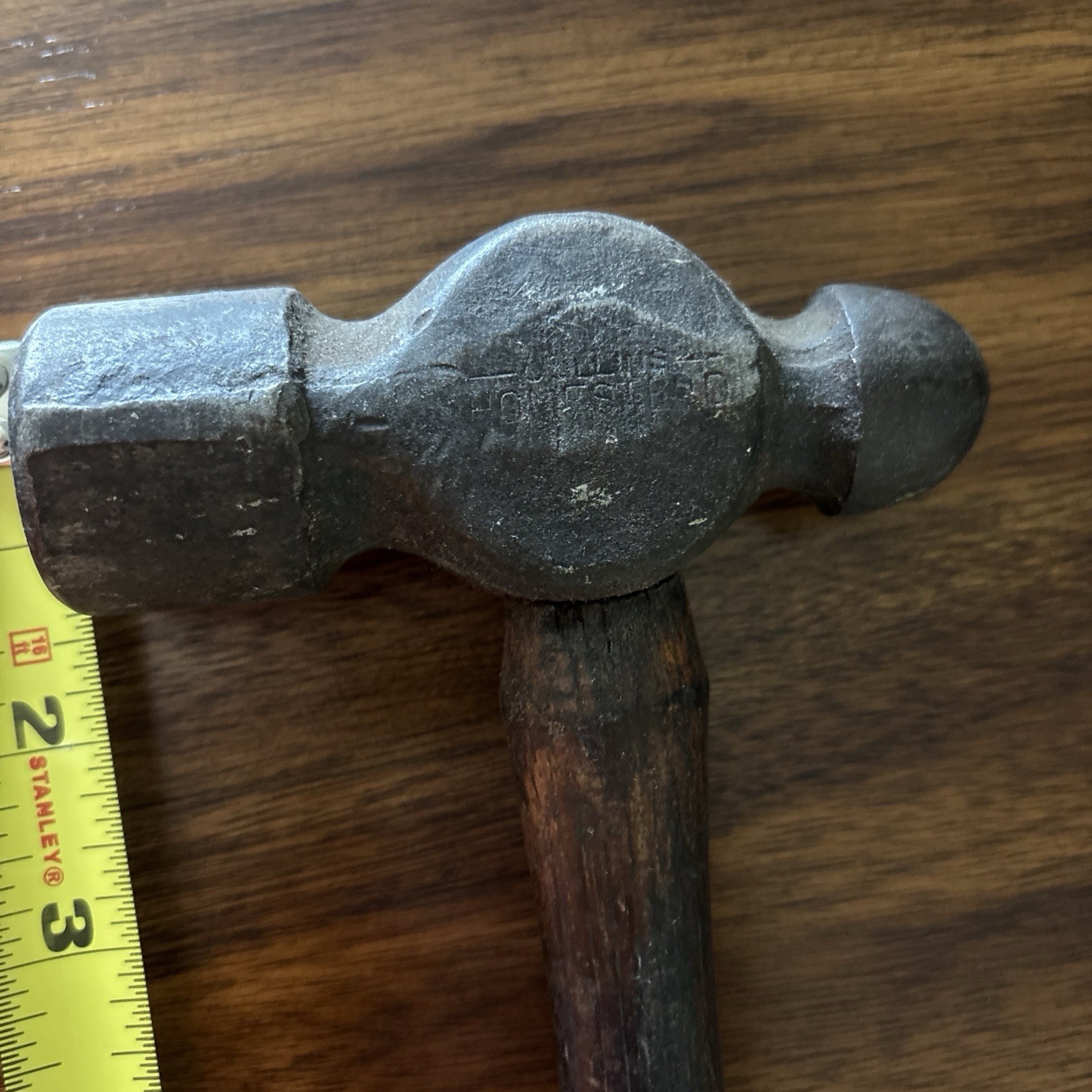 Vintage COLLINS BALL PEEN HAMMER NICE CONDITION MADE IN USA 15” Patina Antique