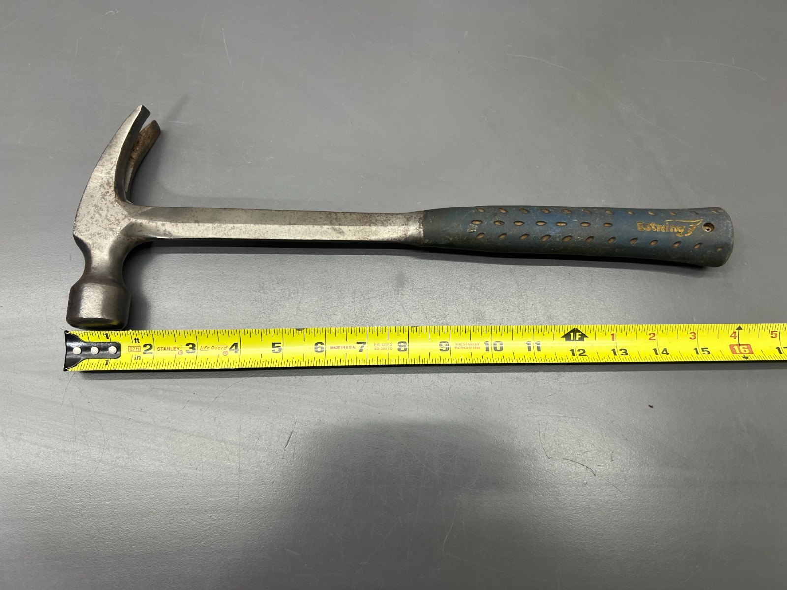 (H1) VINTAGE ESTWING E3-22S 22oz 16″ FRAMING HAMMER – VGC – USA