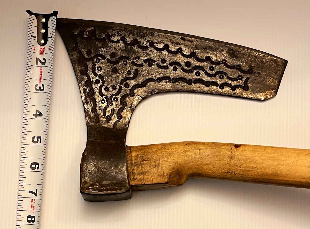 Goosewing Bearded Broad Decorative Axe / Hatchet w/ Wood Handle -Vintage-