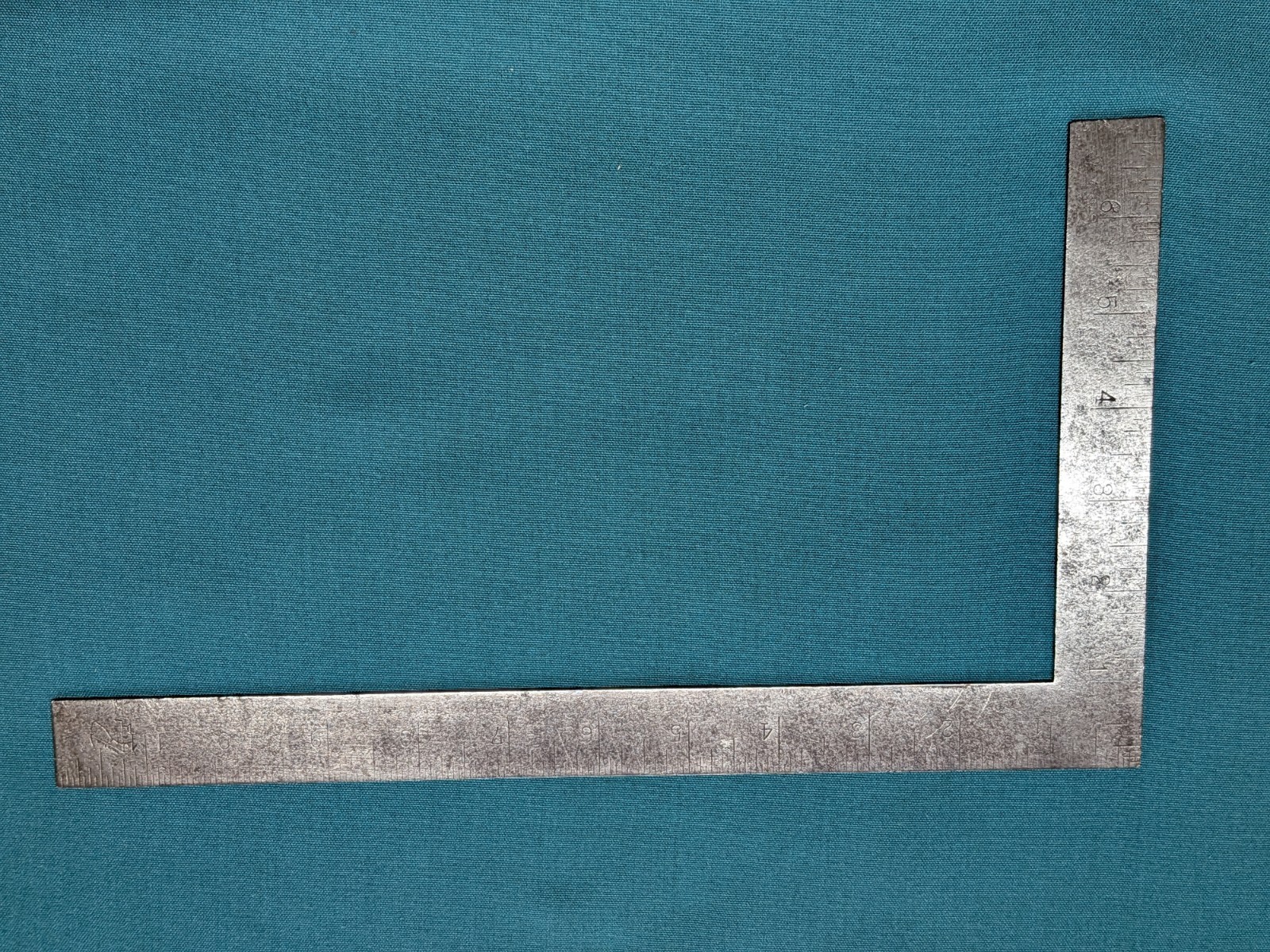 Scarce Old School Layout Square All-Steel 12″x7″x1″ w/Trademark 1/8″ Graduations