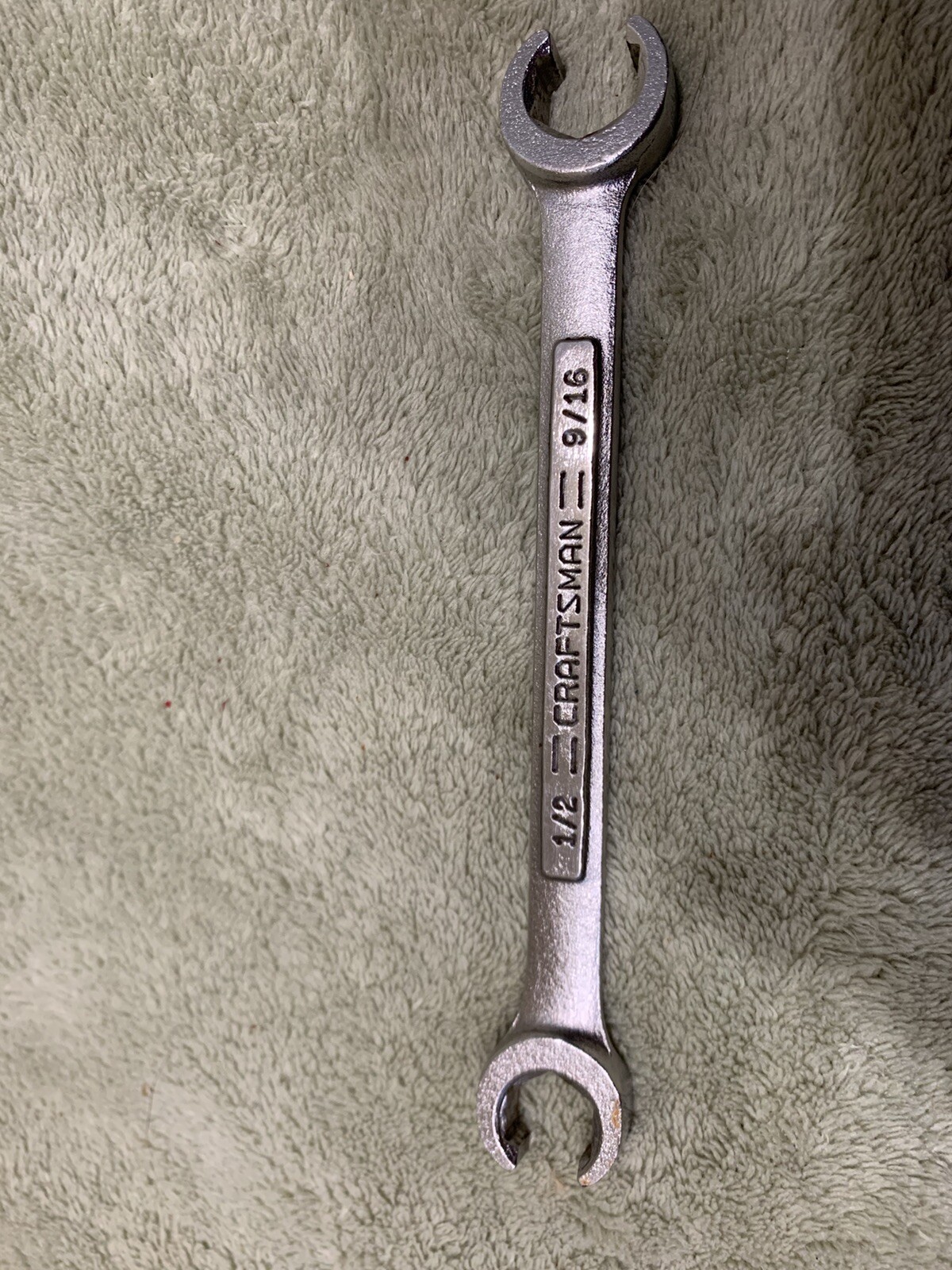 Drop Forged Steel 9/16 & 1/2 Open End Wrench Made In USA 44171