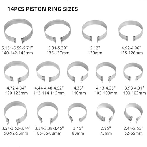 Automotive Engine Piston Ring Compressor Tool Set with Pliers and 14PCS Piston