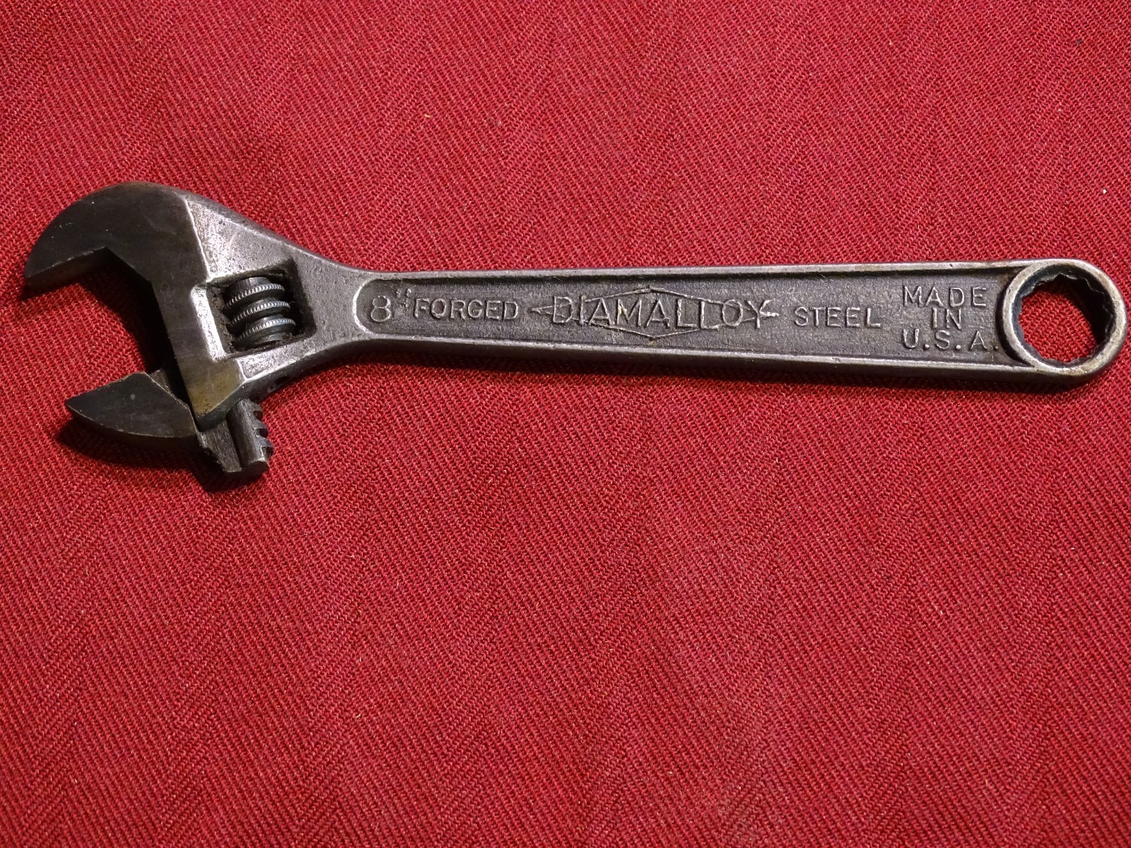 Diamond Calk Horseshoe 8″ Adjustable Wrench Crescent Style With 9/16″ Box End