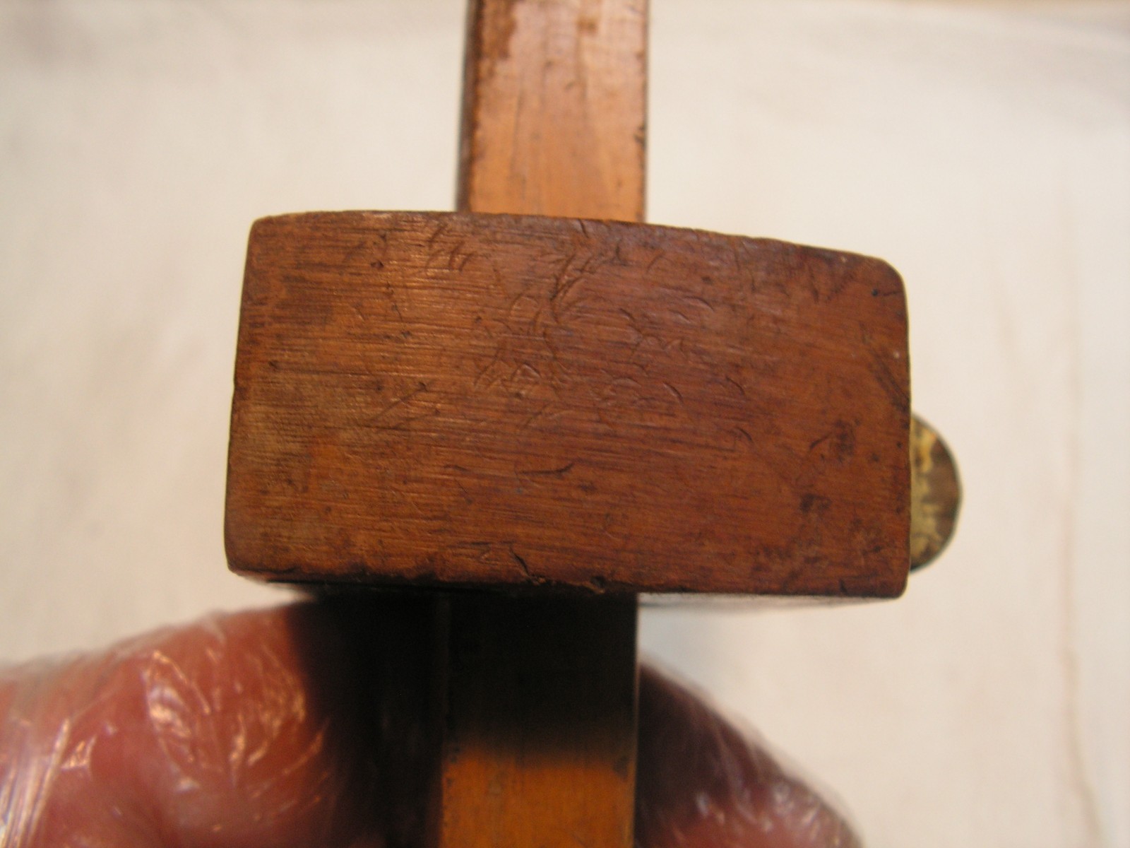 Antique Wood Depth Gauge With Unique Brass design Logo 6″ Depth Scale with point