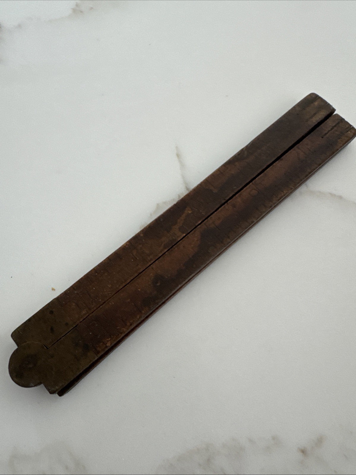 VTG Brass & Wood 24″ Inch Fold Out Wooden Ruler