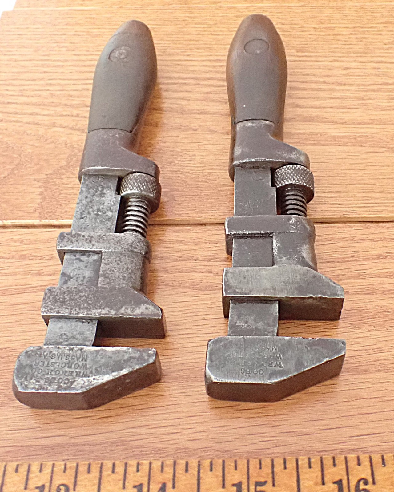 2 Antique⌛ Coes Adjustable Monkey Wrench🛠️Worcester MA 🛠️B