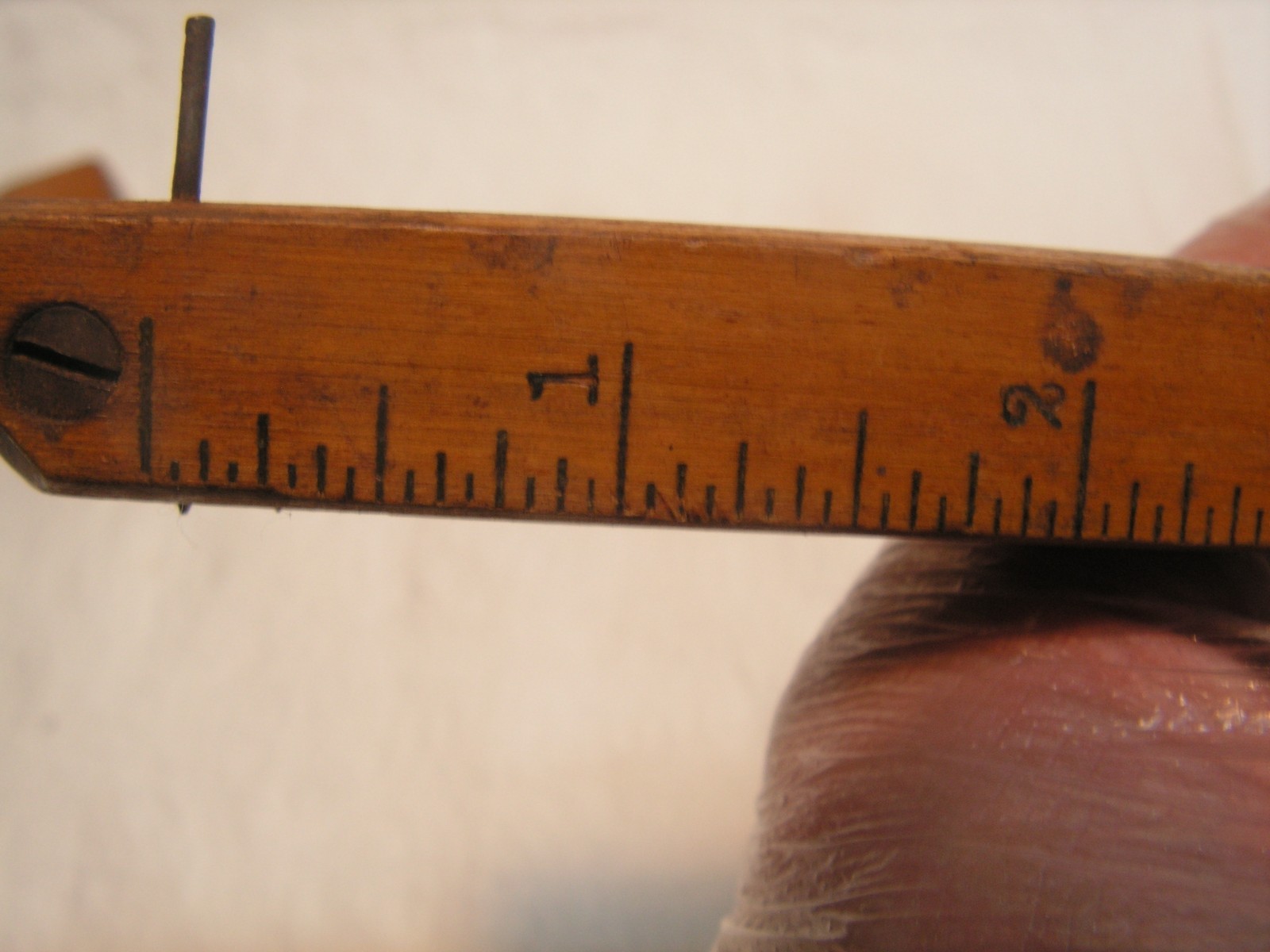 Antique Wood Depth Gauge With Unique Brass design Logo 6″ Depth Scale with point